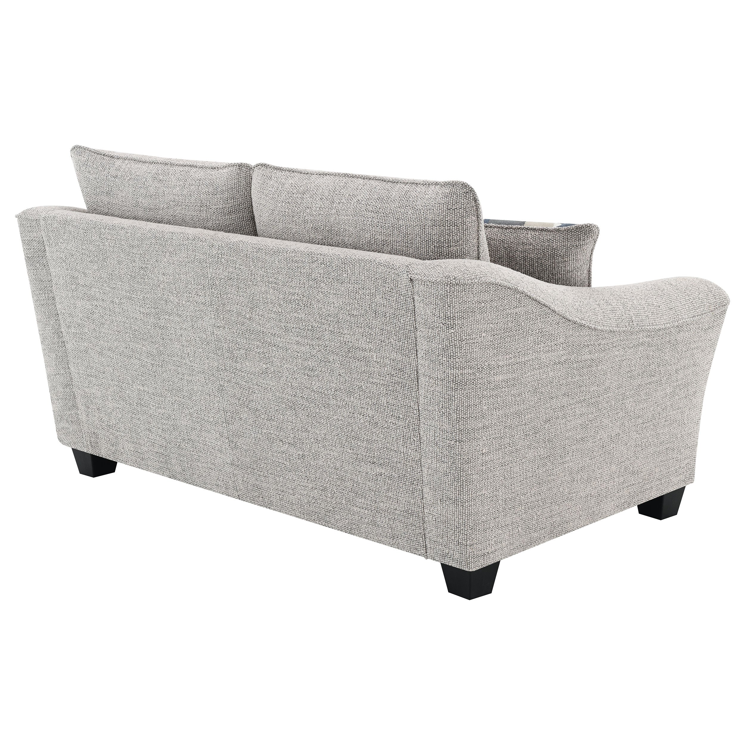 Tomkins Boucle Upholstered Loveseat Light Grey — view 7