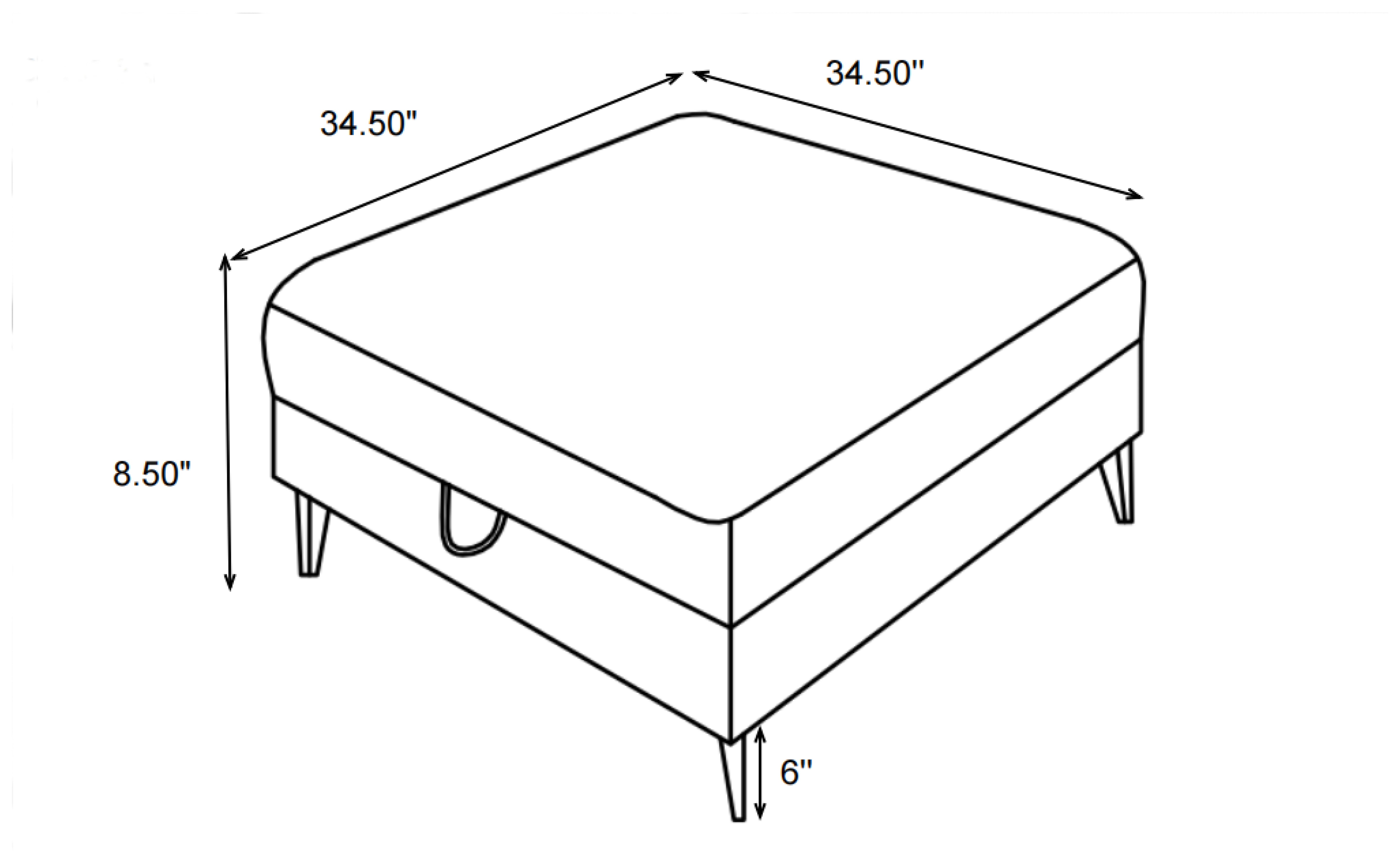 Clint Square Upholstered Tufted Storage Ottoman Aloe — view 6