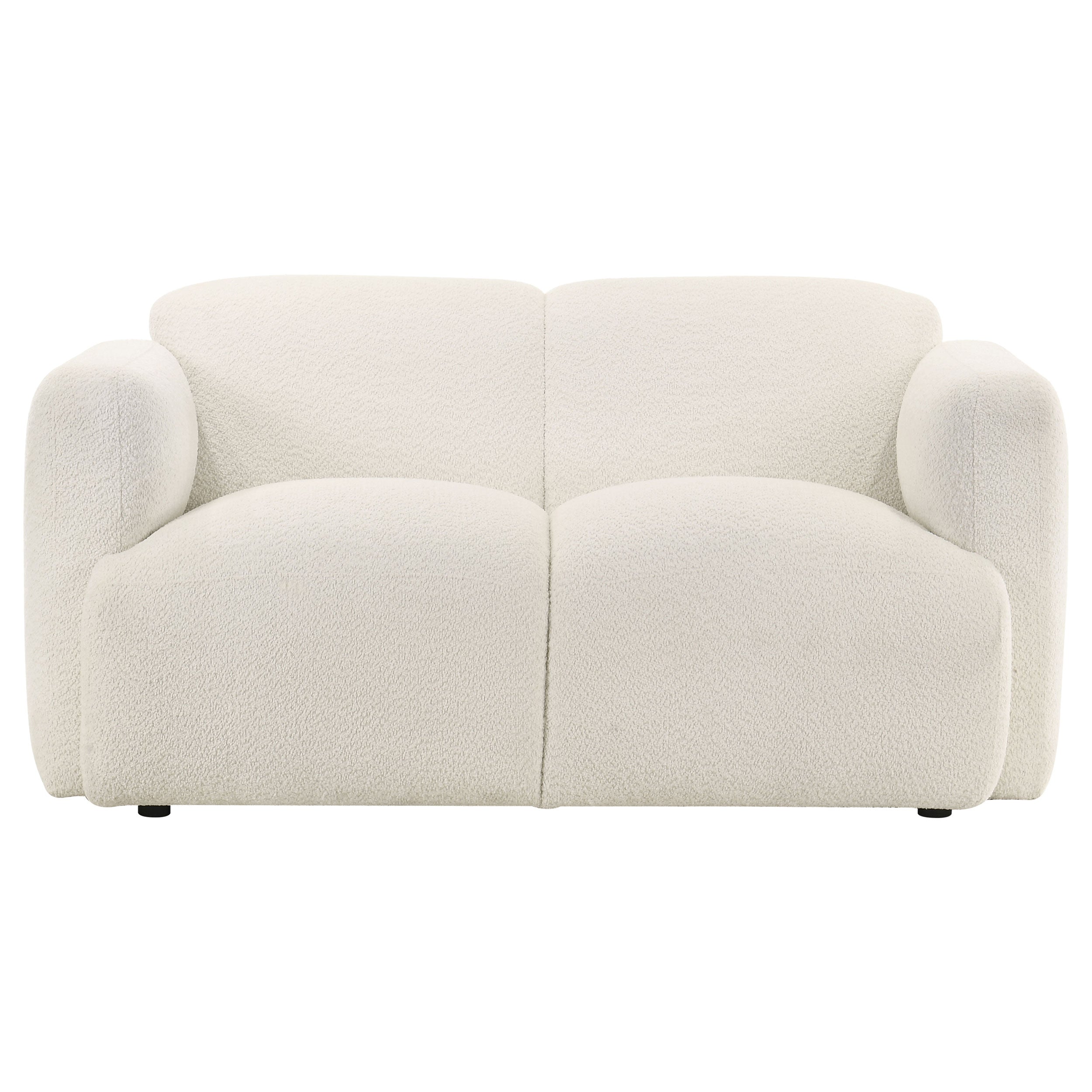 Dorset 2-piece Upholstered Round Track Arm Sofa Set White — view 9