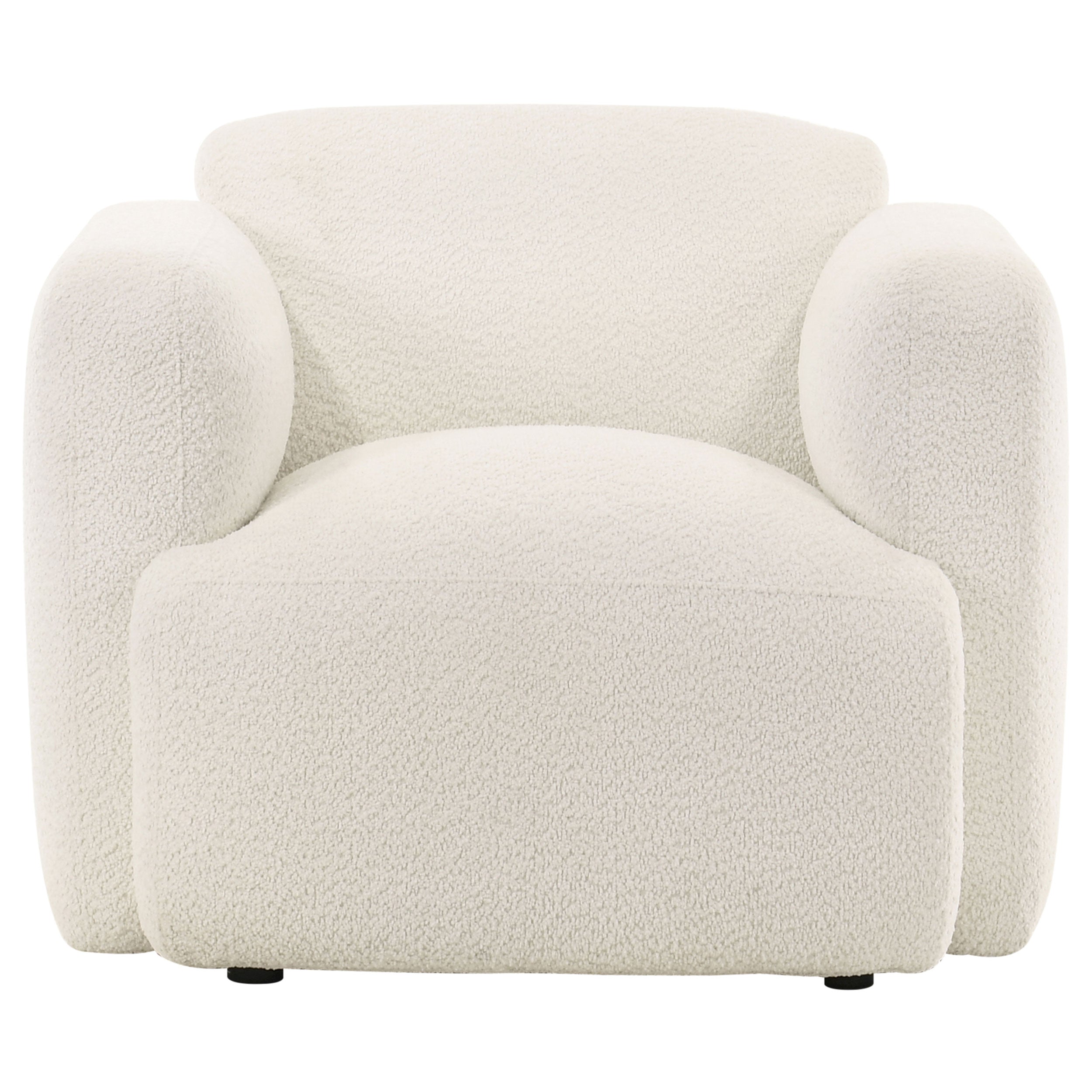 Dorset 3-piece Upholstered Round Track Arm Sofa Set White — view 12