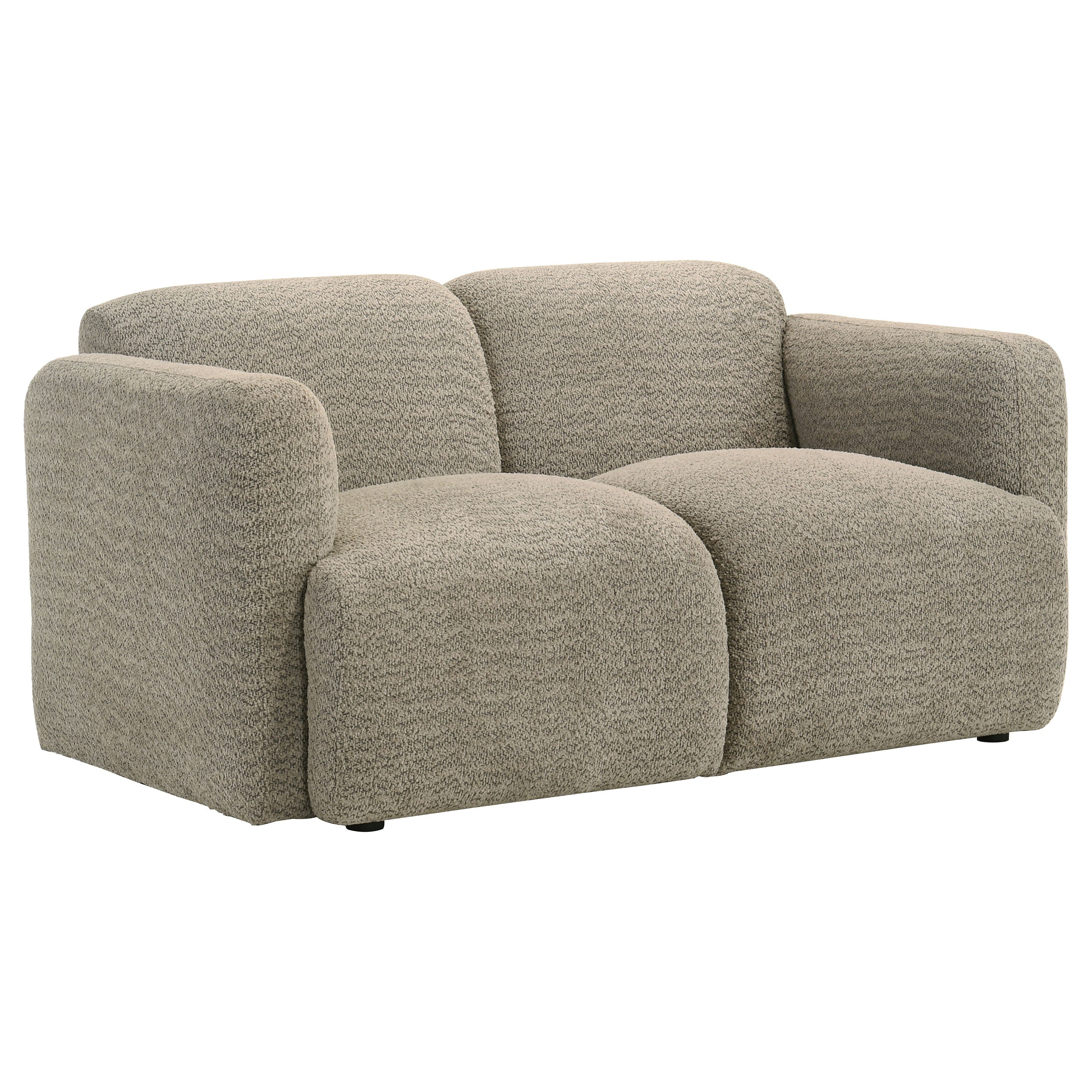 Dorset 3-piece Upholstered Round Track Arm Sofa Set Brown — view 7