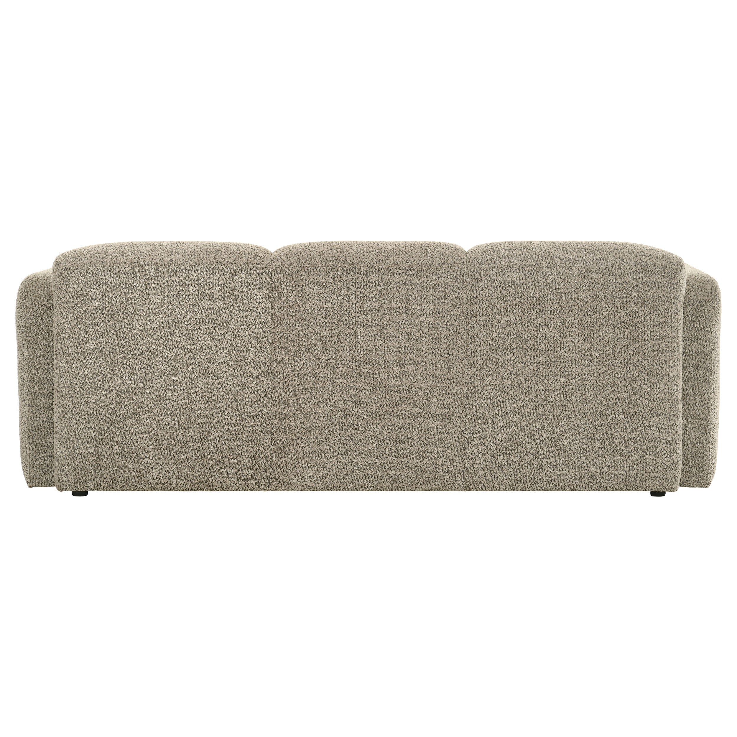 Dorset Fabric Upholstered Round Track Arm Sofa Brown — view 7