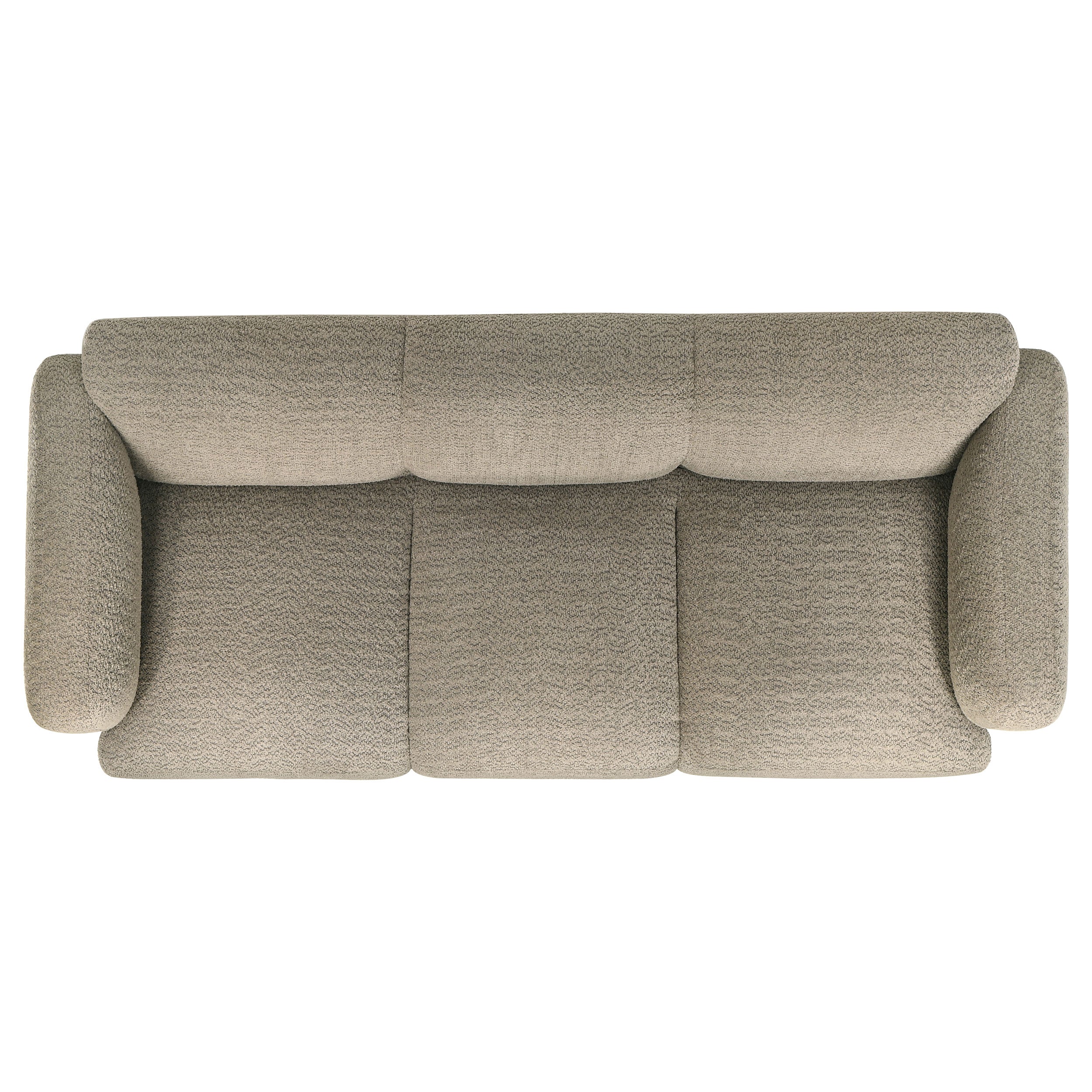 Dorset Fabric Upholstered Round Track Arm Sofa Brown — view 10