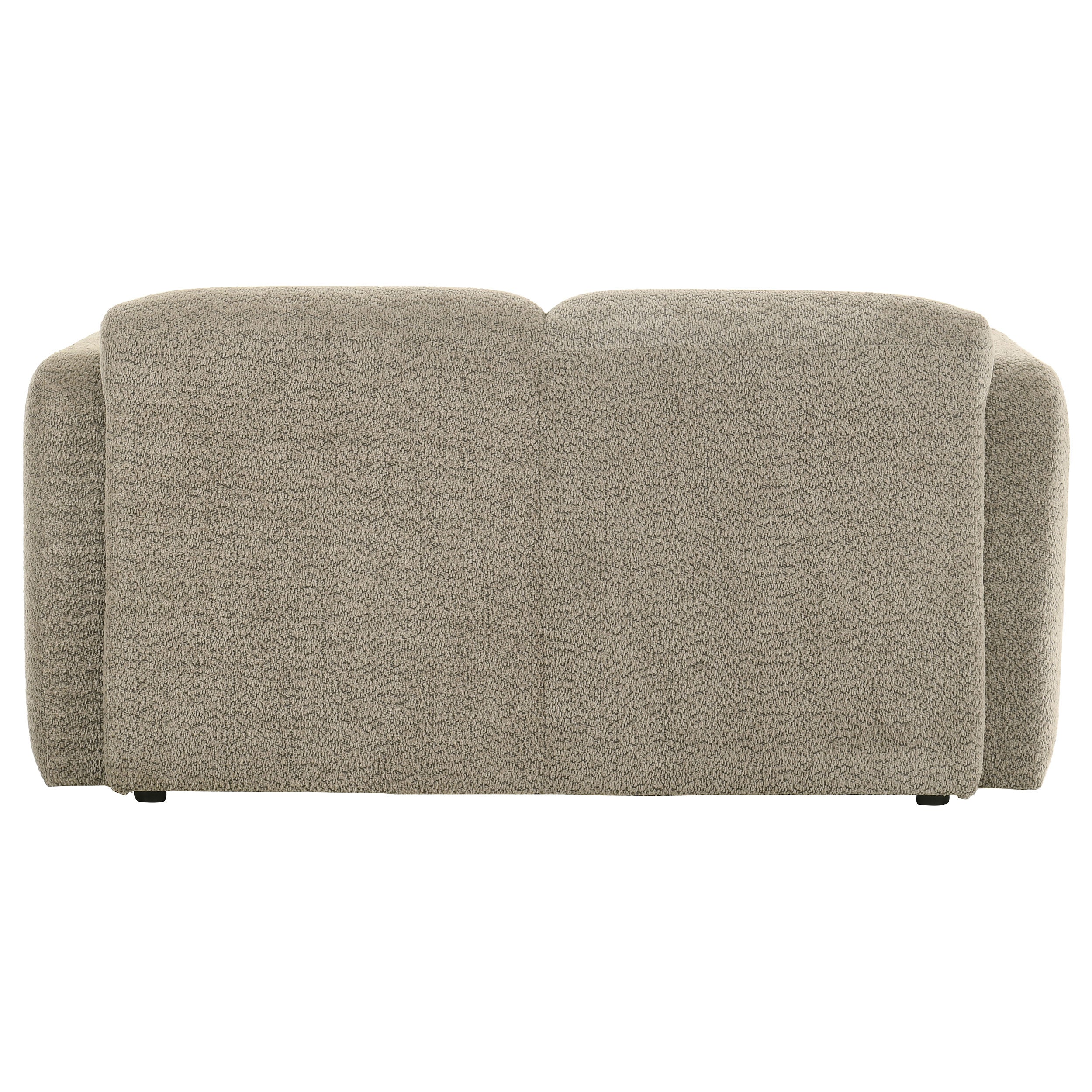 Dorset Fabric Upholstered Round Track Arm Loveseat Brown — view 7