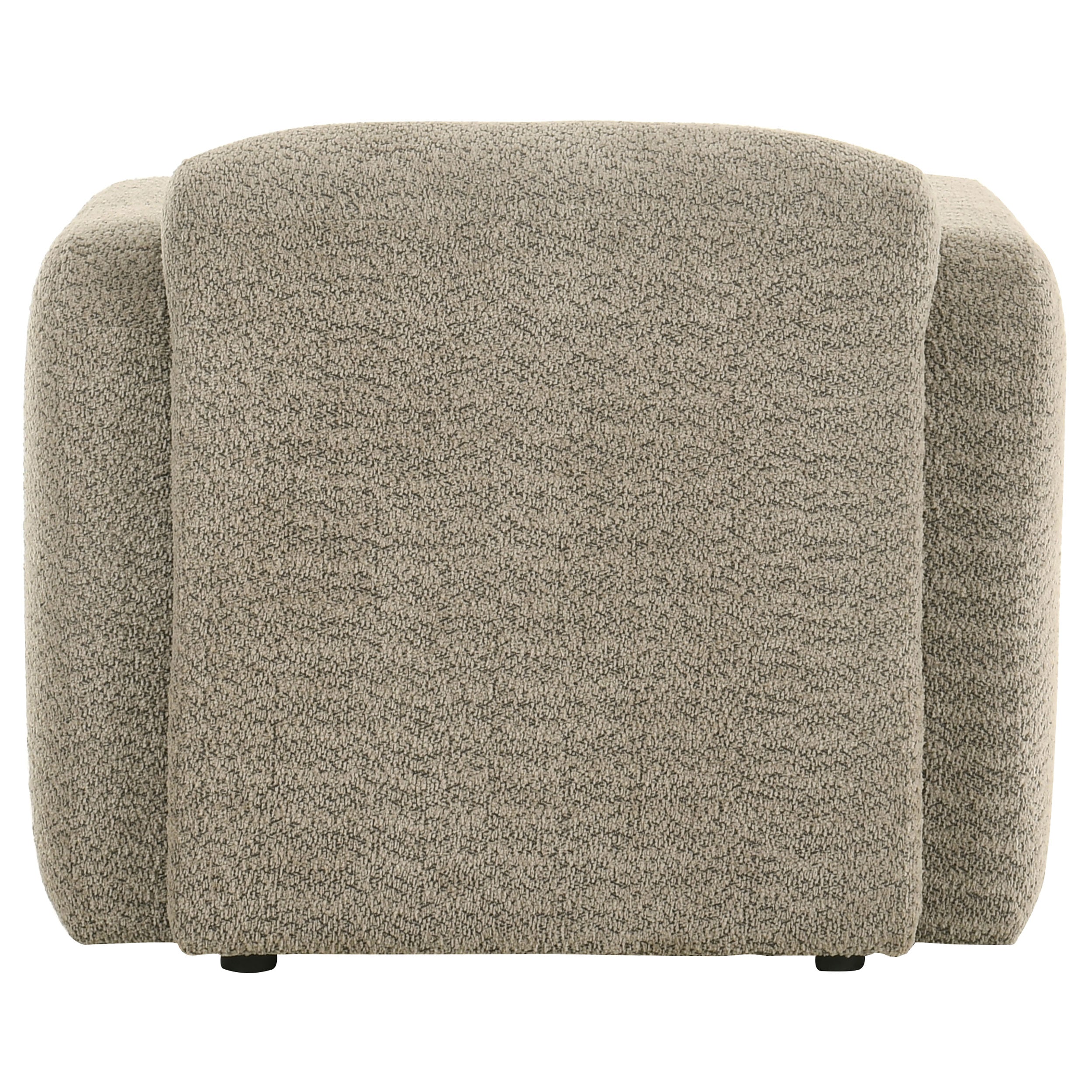 Dorset Fabric Upholstered Round Track Arm Accent Chair Brown — view 7