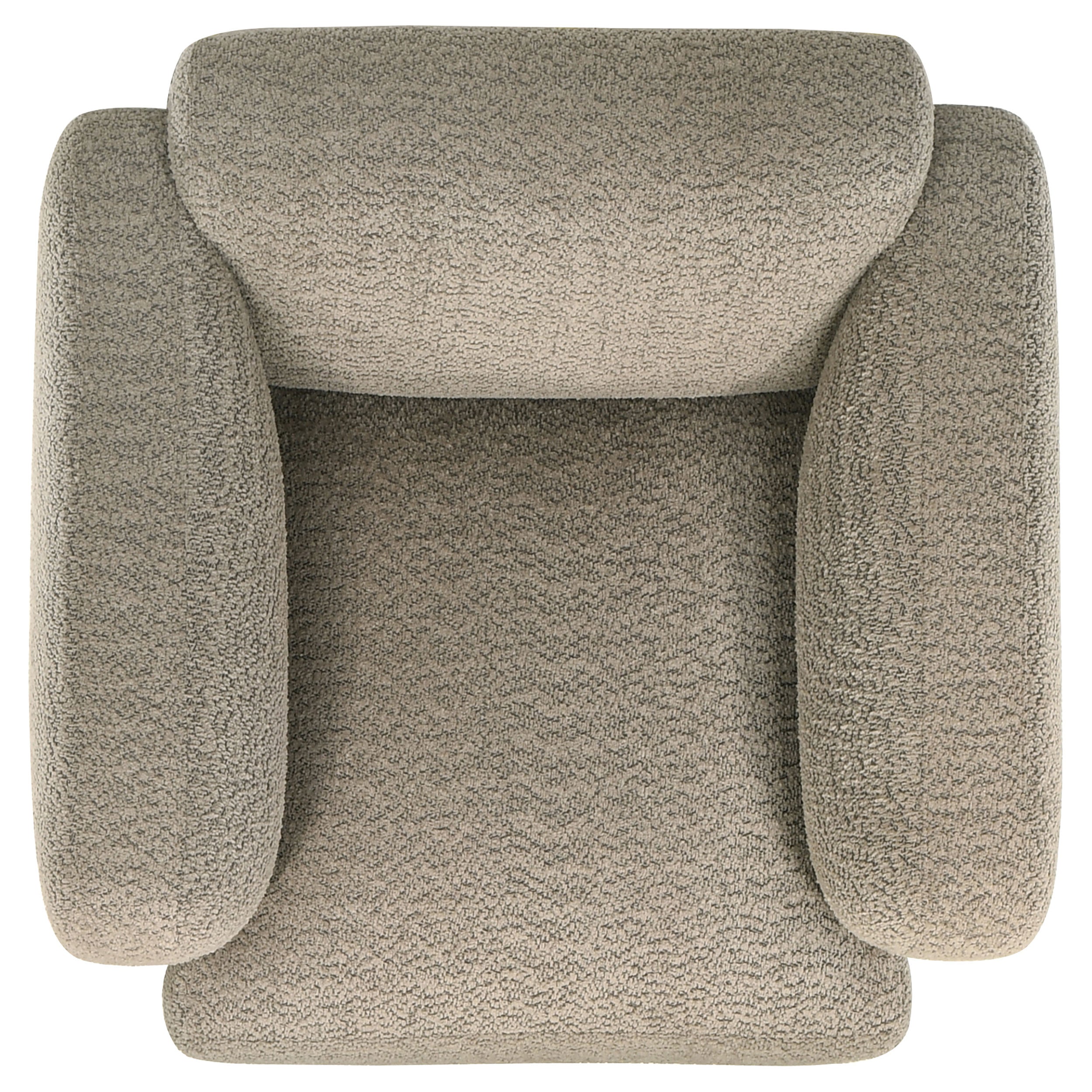 Dorset Fabric Upholstered Round Track Arm Accent Chair Brown — view 10