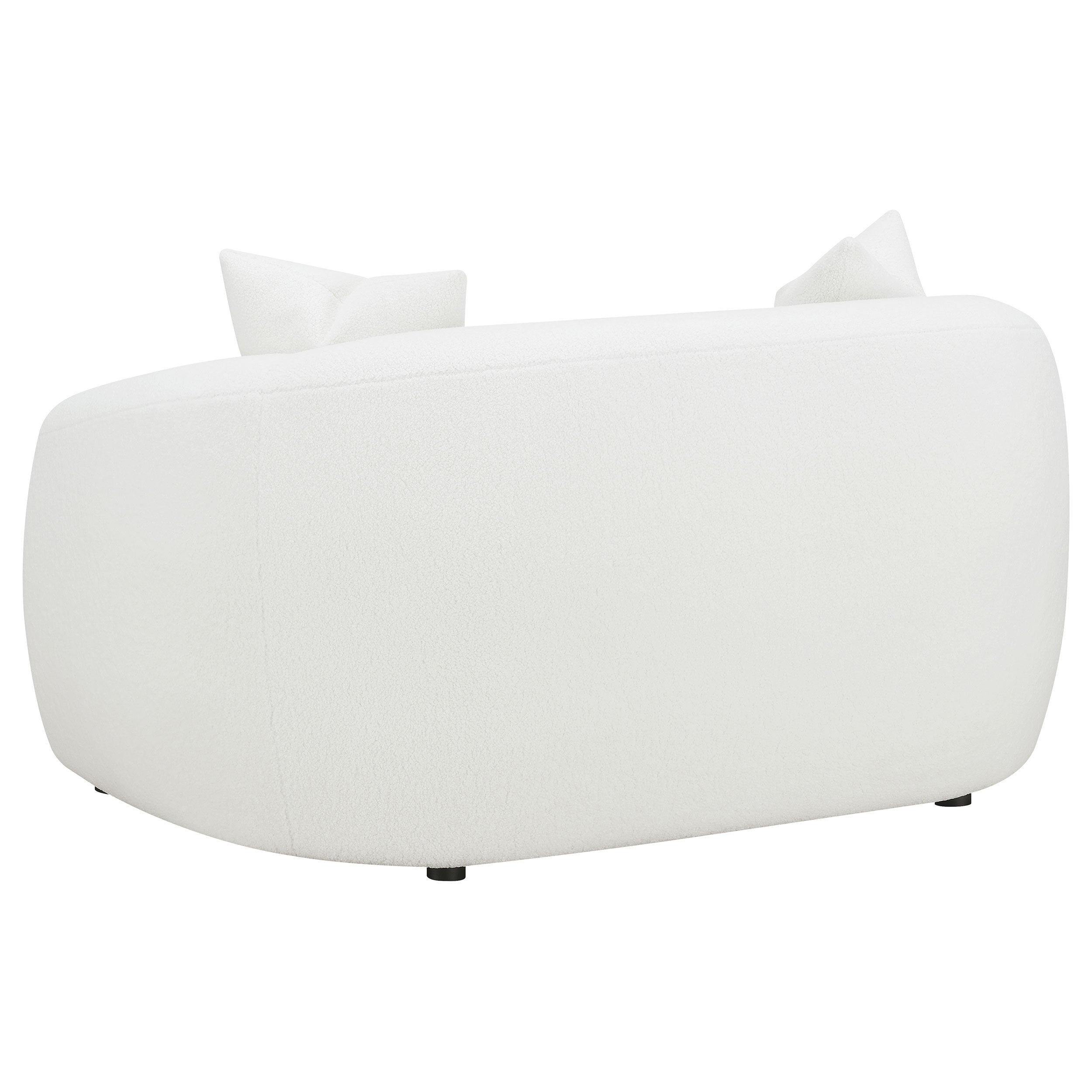 Isabella 2-piece Faux Sheepskin Upholstered Sofa Set Natural — view 9