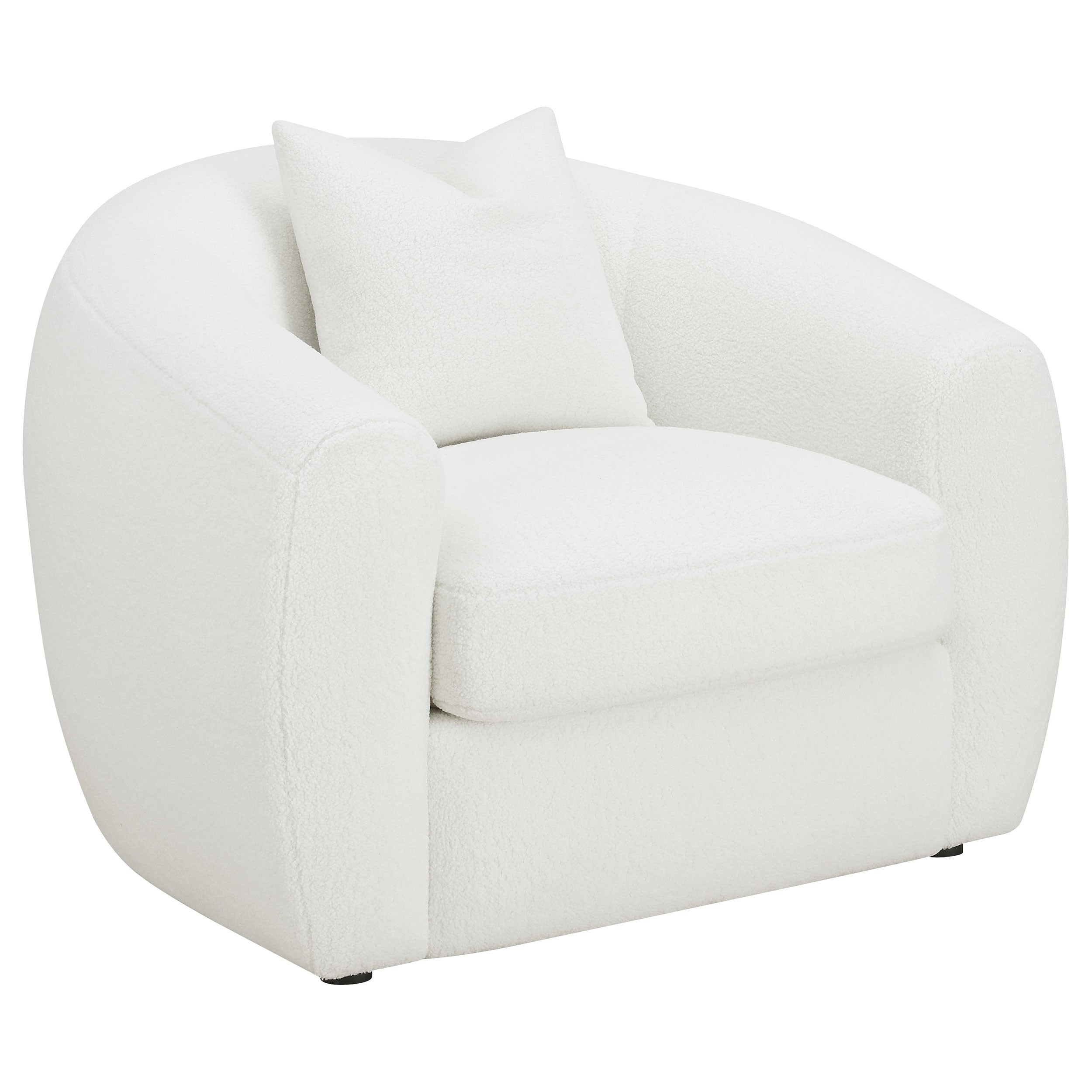 Isabella 3-piece Faux Sheepskin Upholstered Sofa Set Natural — view 9