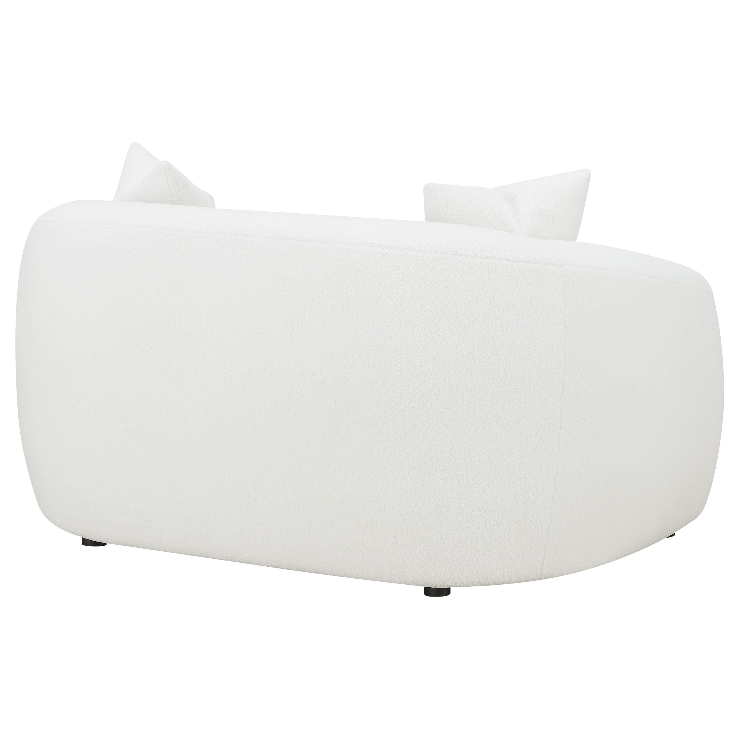 Isabella Faux Sheepskin Upholstered Loveseat Natural — view 7
