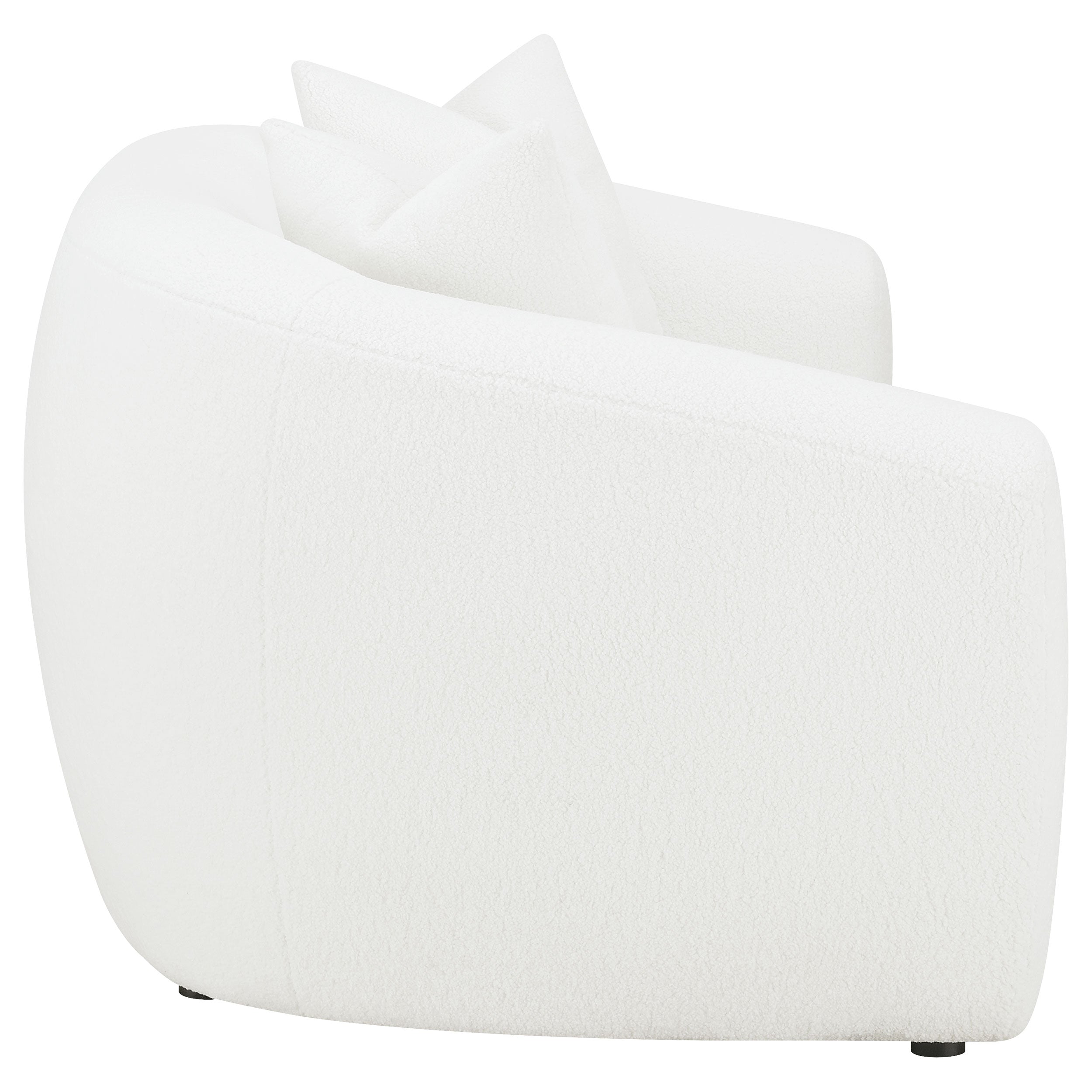 Isabella Faux Sheepskin Upholstered Loveseat Natural — view 8