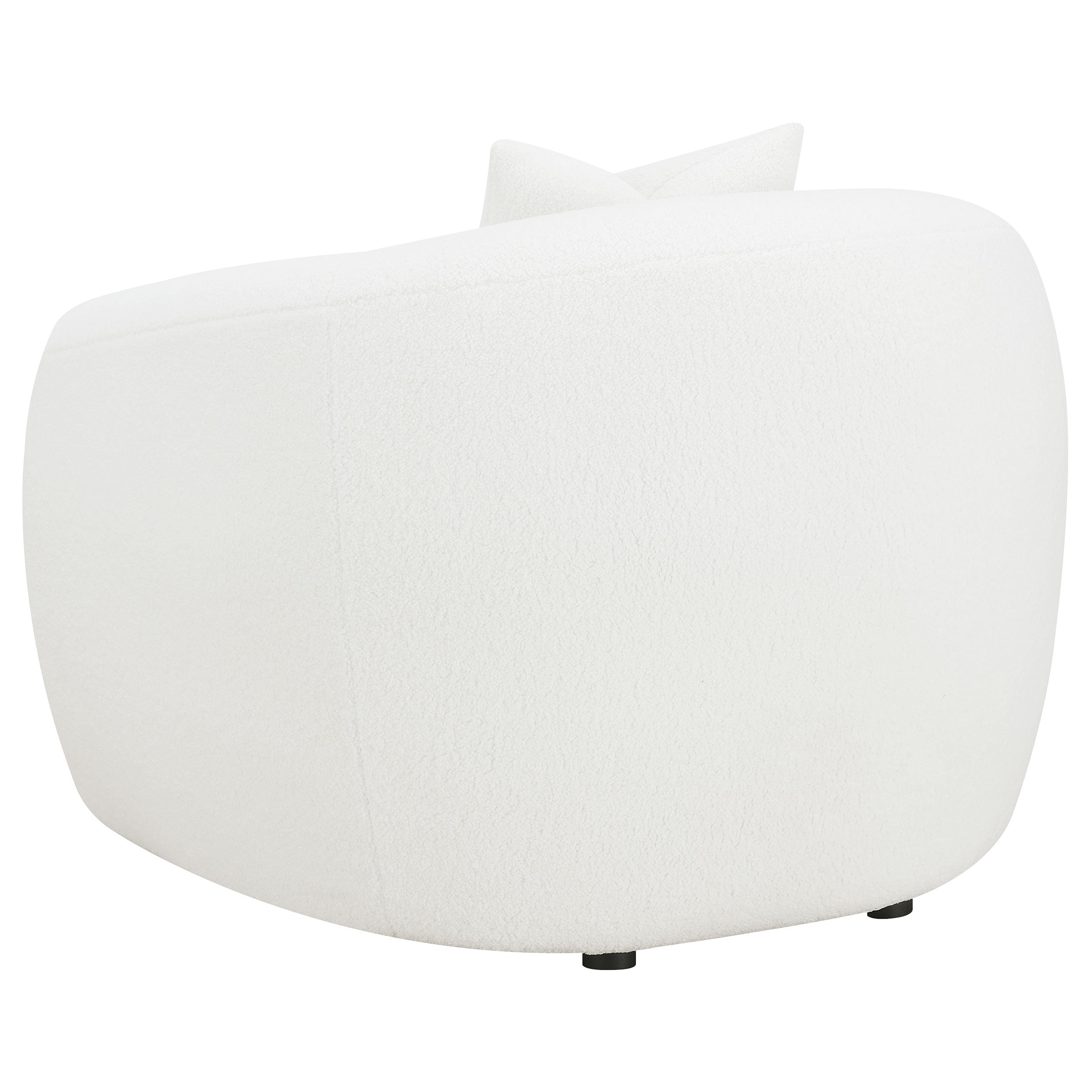 Isabella Faux Sheepskin Upholstered Accent Chair Natural — view 6