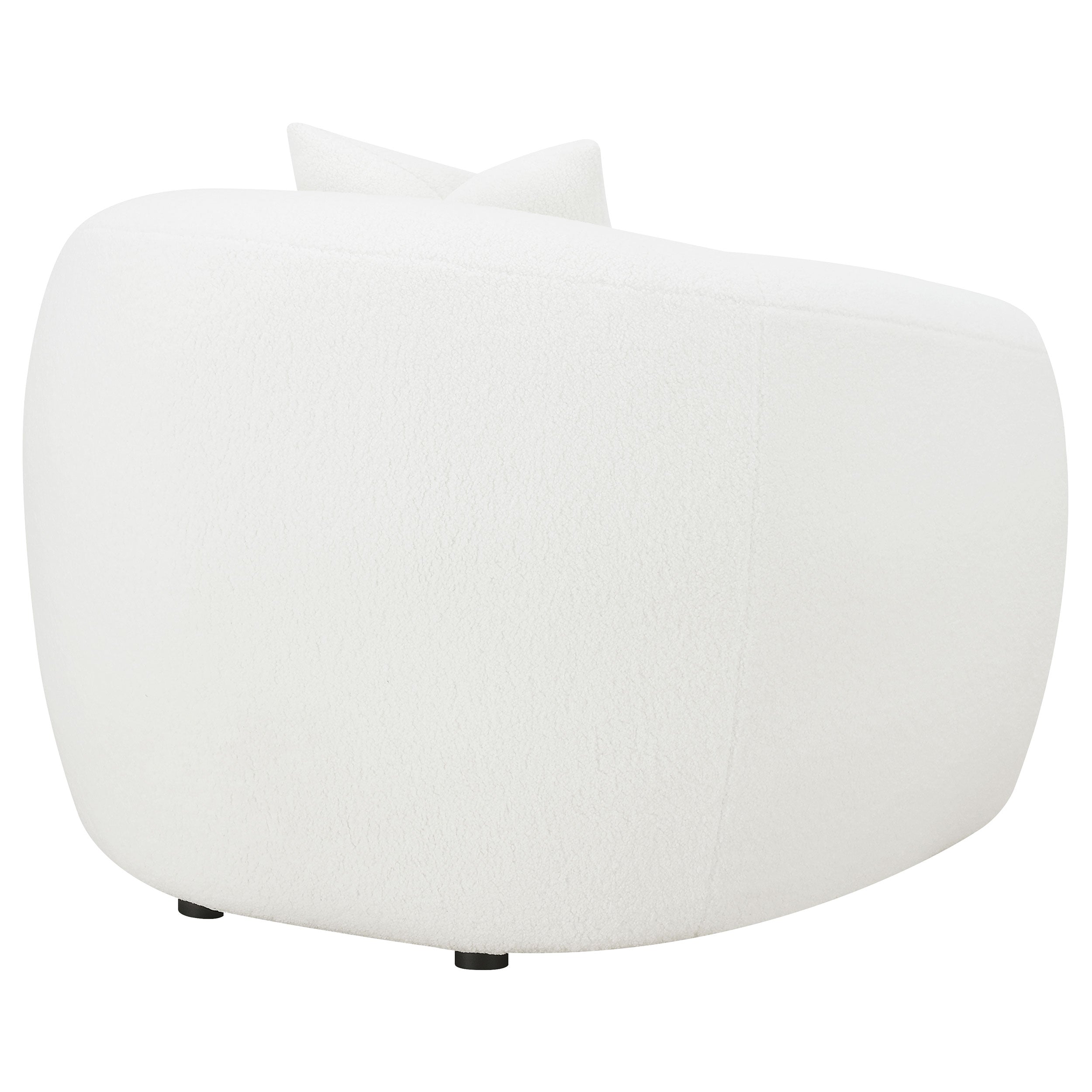 Isabella Faux Sheepskin Upholstered Accent Chair Natural — view 7