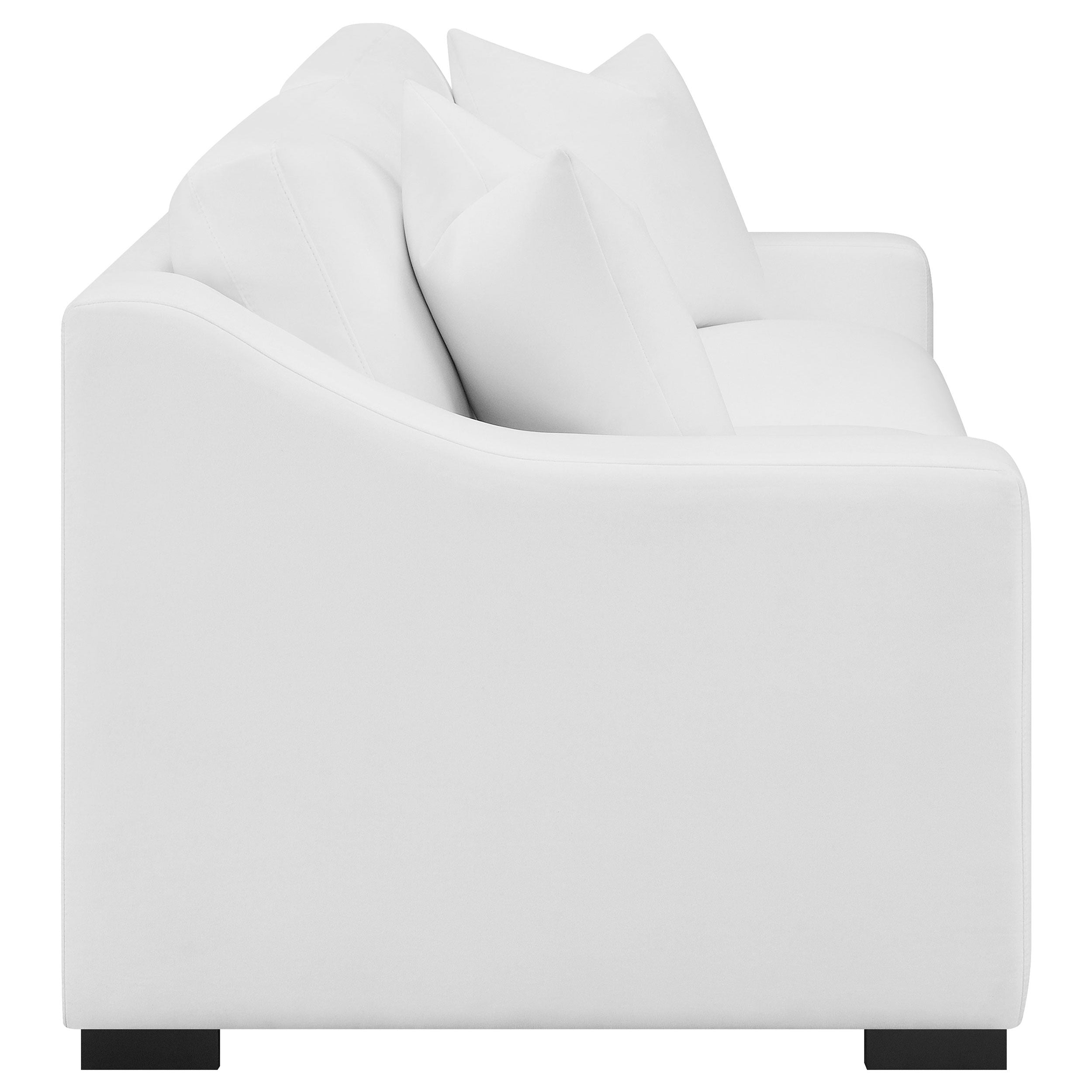 Ashlyn 2-piece Upholstered Sloped Arm Sofa Set White — view 6