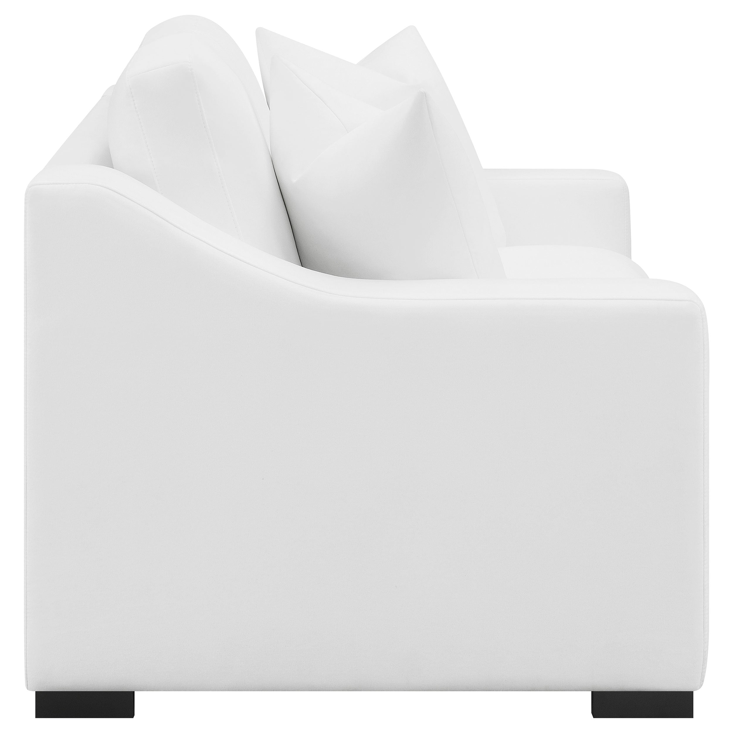 Ashlyn 2-piece Upholstered Sloped Arm Sofa Set White — view 10
