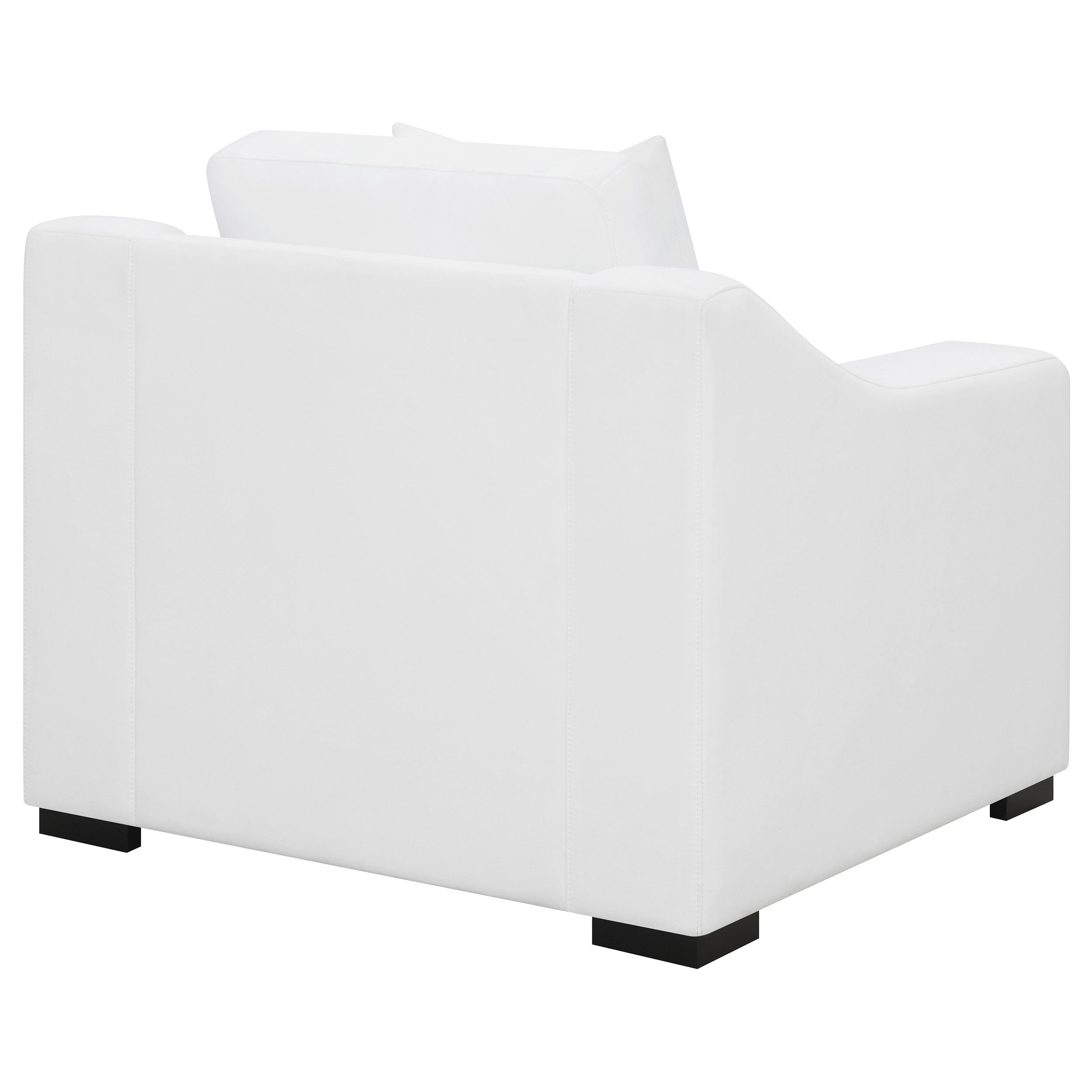 Ashlyn Upholstered Sloped Arm Accent Chair White — view 7