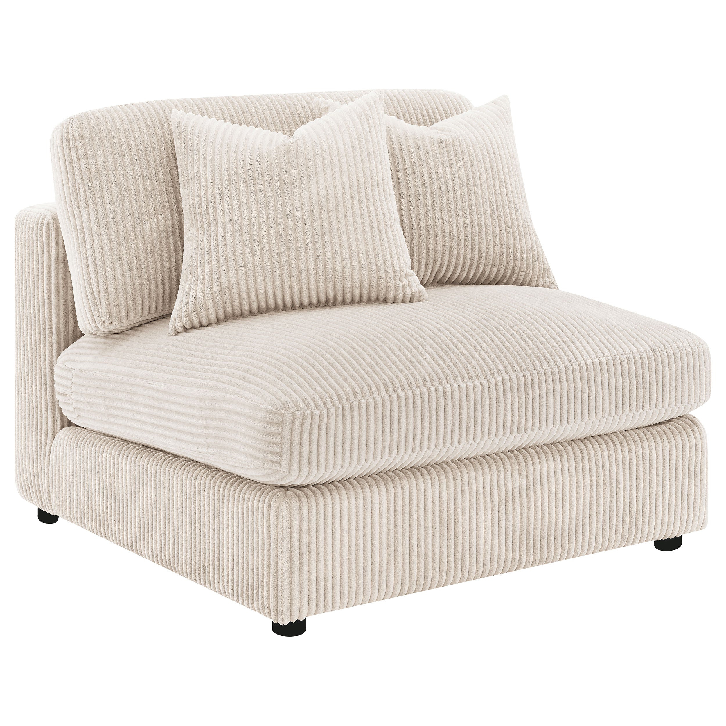 Blaine Upholstered Armless Chair Sand — view 1