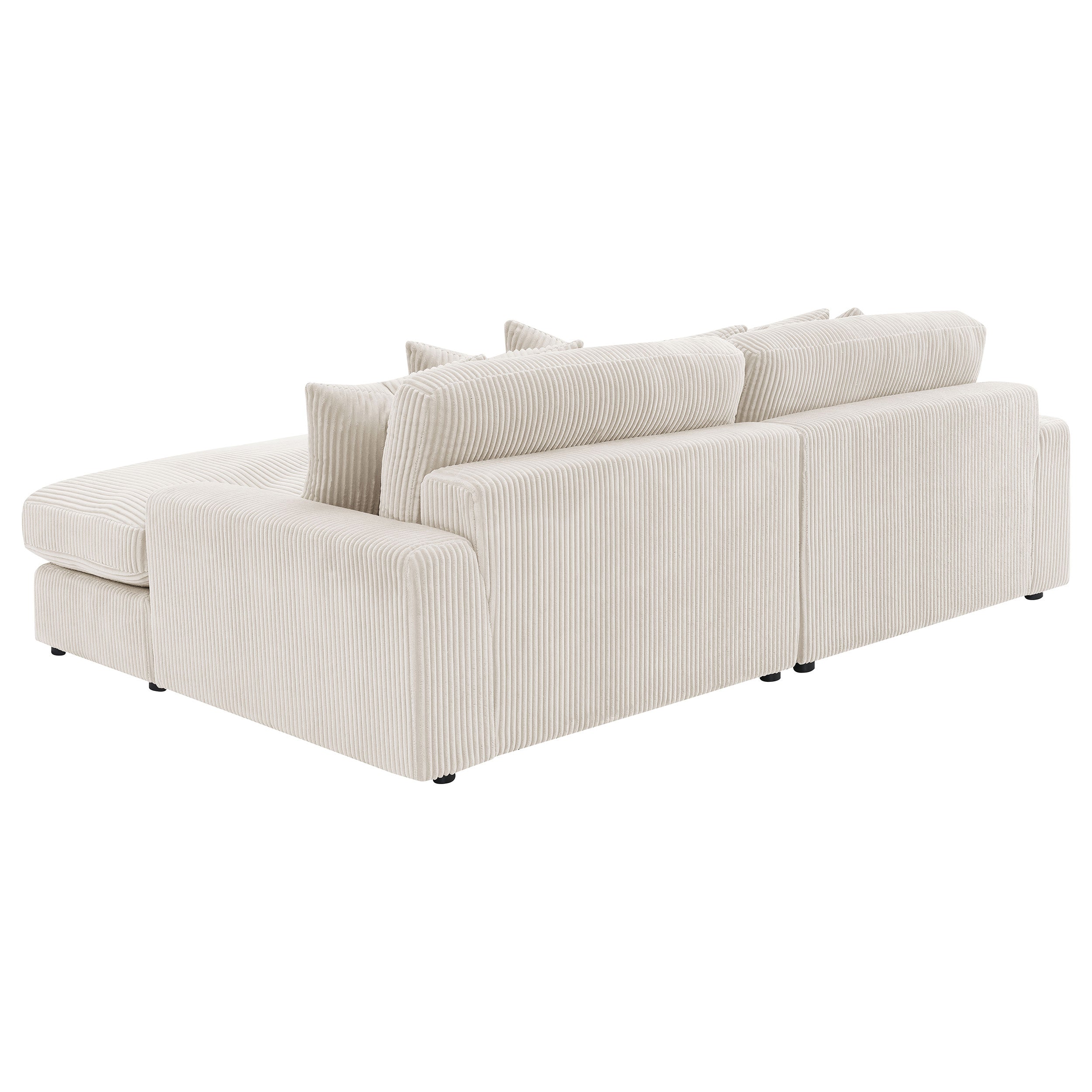 Blaine Upholstered Reversible Chaise Sectional Sofa Sand — view 6