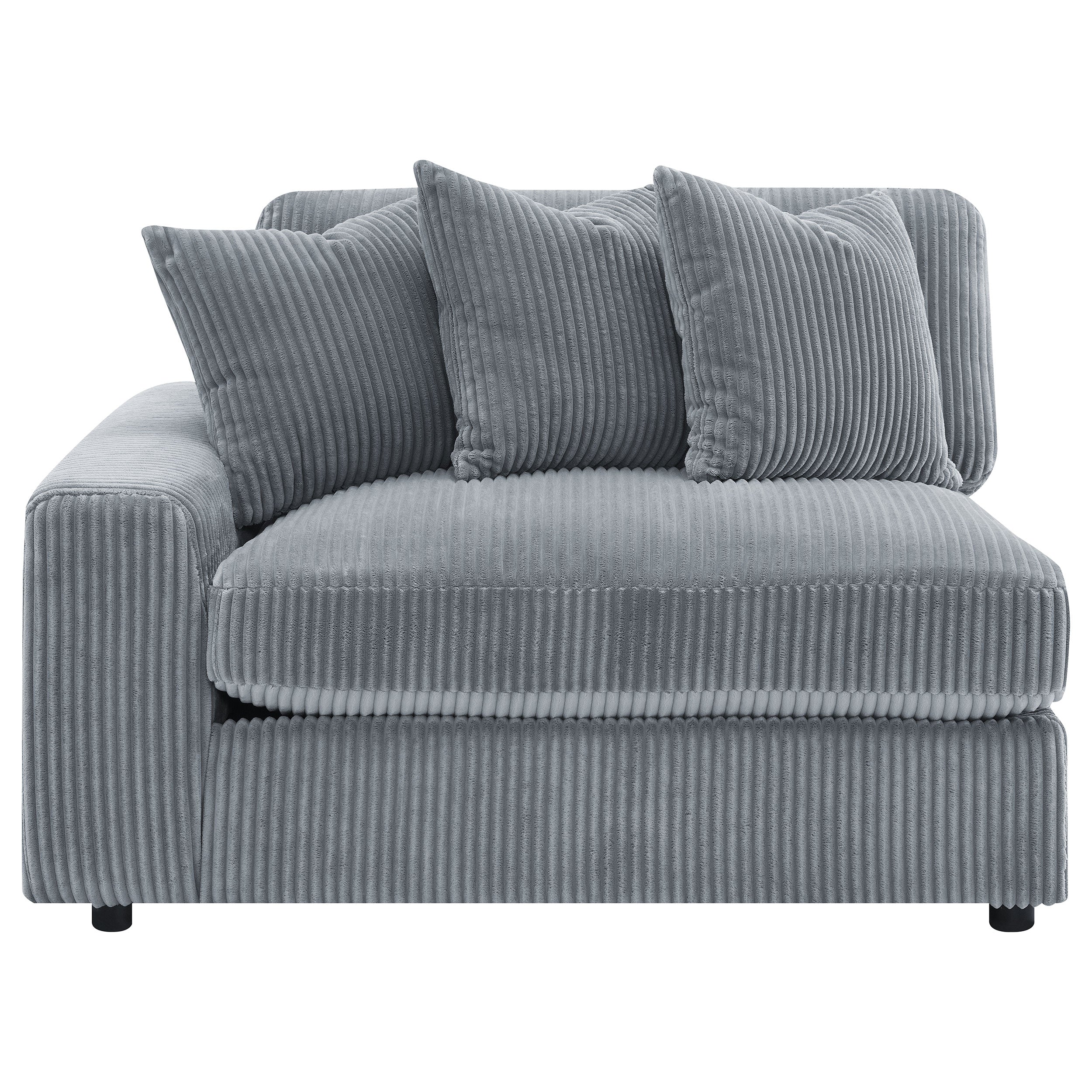 Blaine Upholstered Reversible Chaise Sectional Sofa Fog — view 11