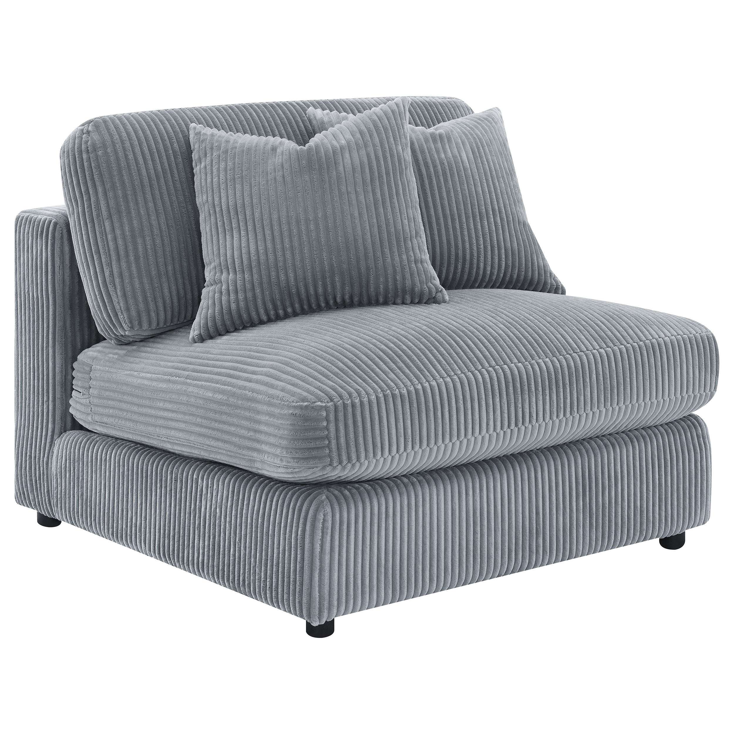 Blaine Upholstered Reversible Chaise Sectional Sofa Fog — view 12