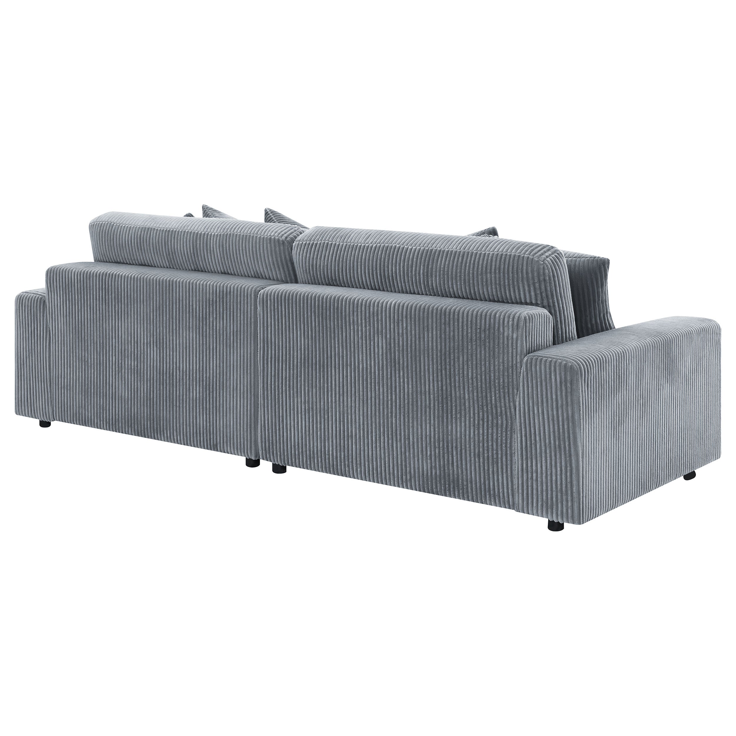 Blaine Upholstered Reversible Chaise Sectional Sofa Fog — view 7