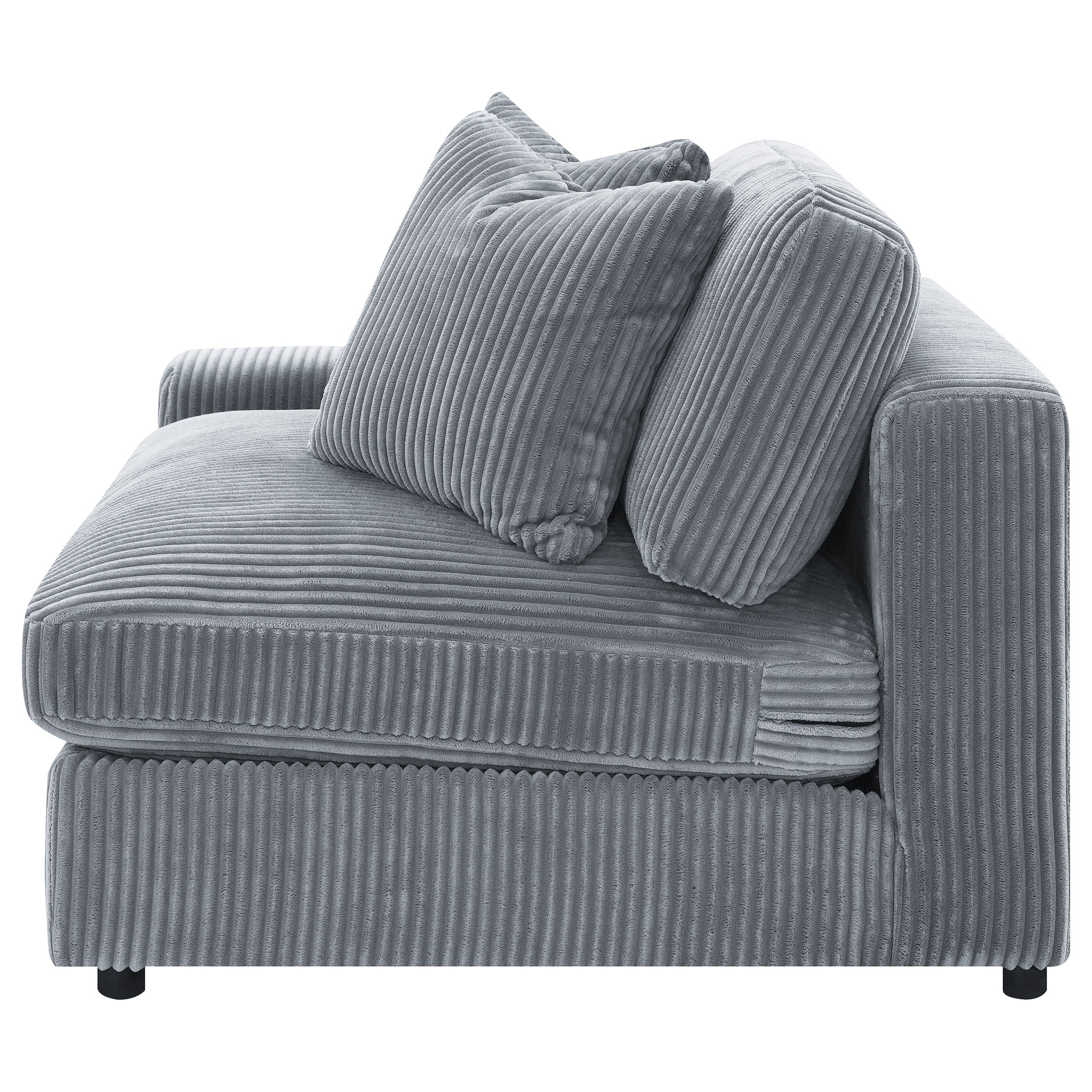 Blaine Upholstered Reversible Chaise Sectional Sofa Fog — view 17