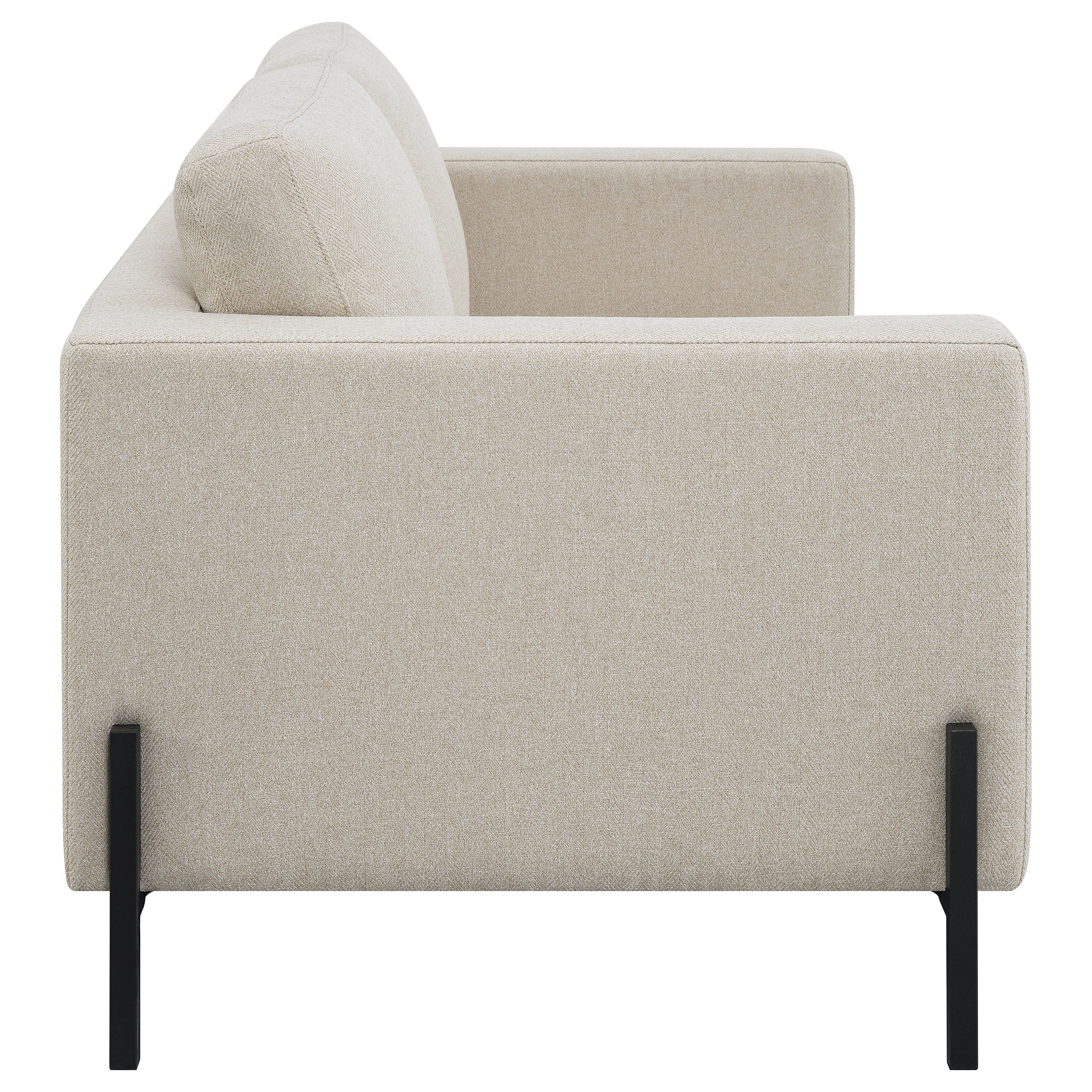 Tilly Upholstered Track Arm Loveseat Oatmeal — view 8