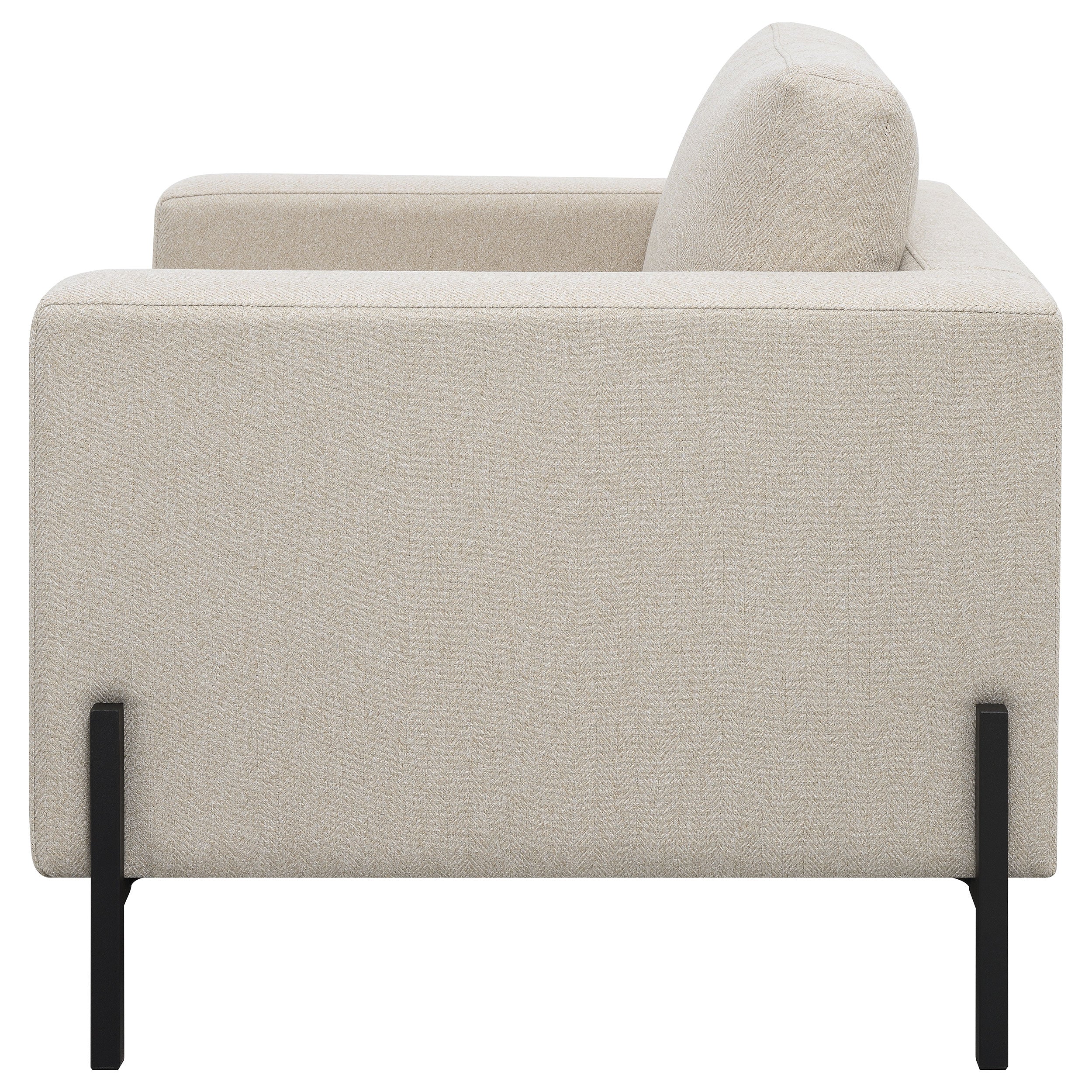 Tilly Upholstered Track Arm Accent Chair Oatmeal — view 5