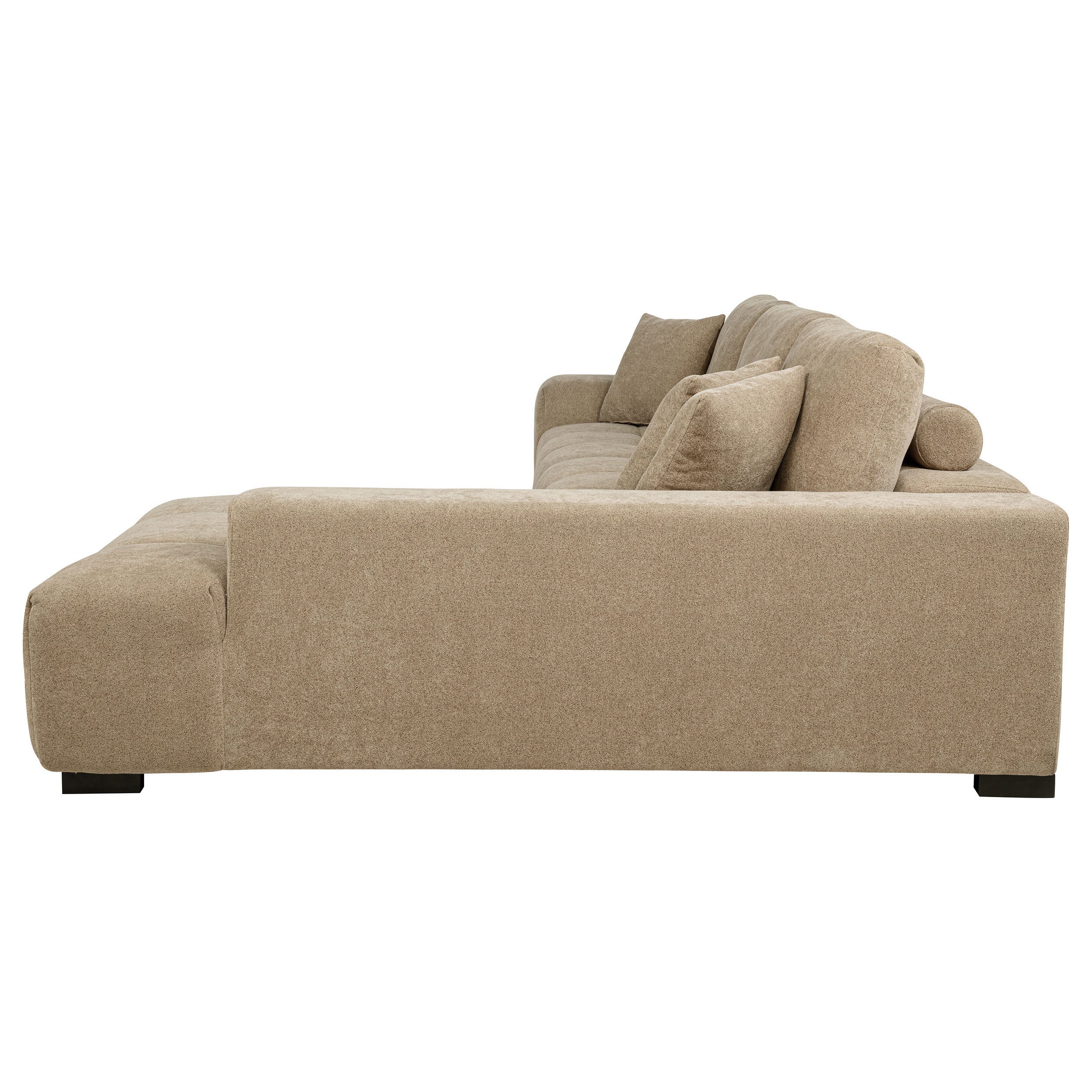 Octavia Upholstered Sectional Chaise Sofa Camel — view 6