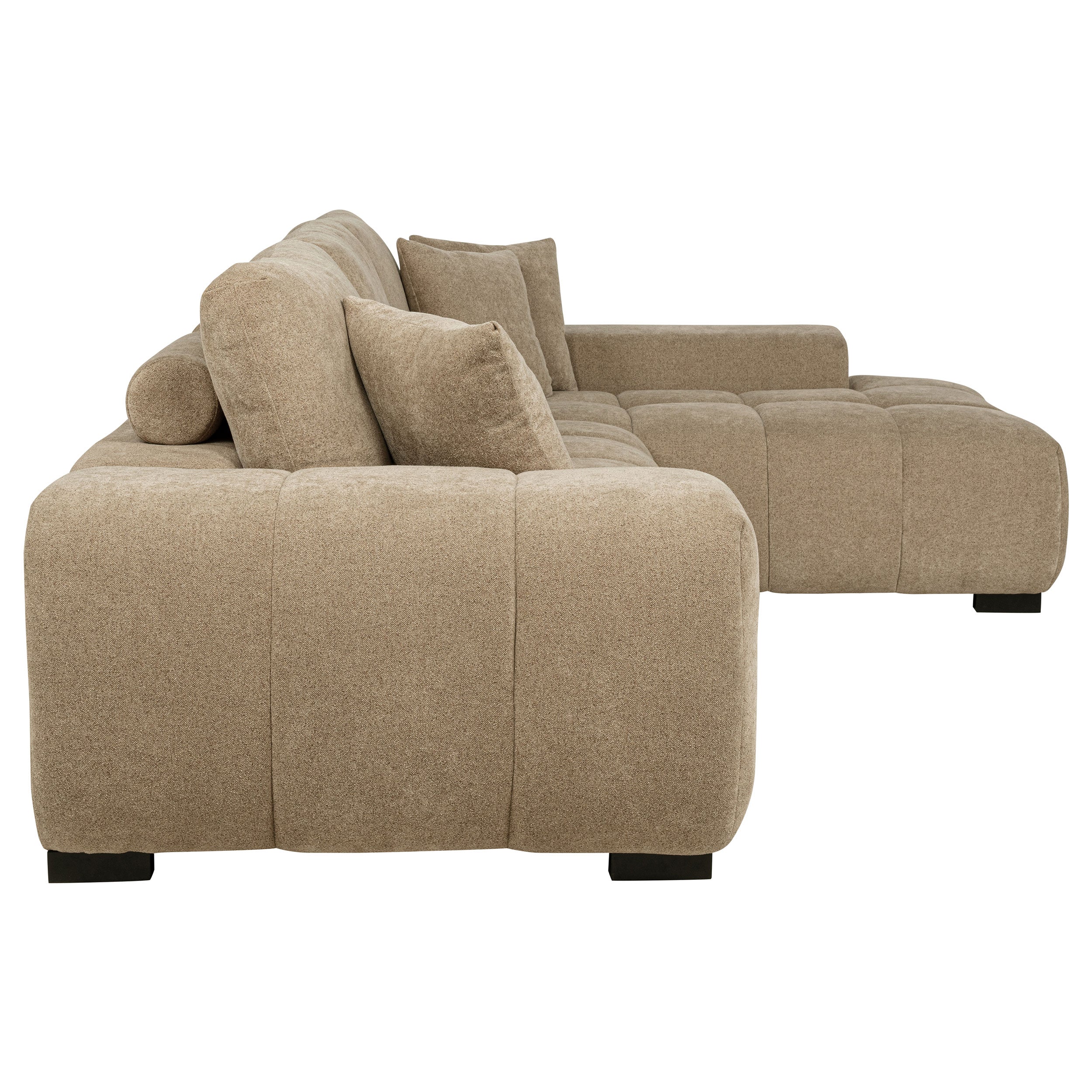 Octavia Upholstered Sectional Chaise Sofa Camel — view 7