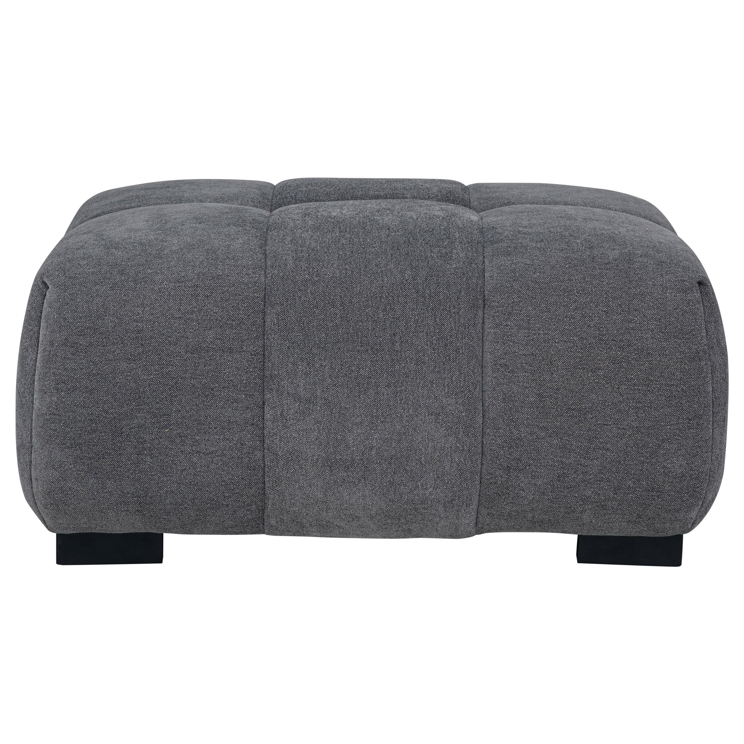 Octavia Upholstered Rectangular Ottoman Charcoal Grey — view 3