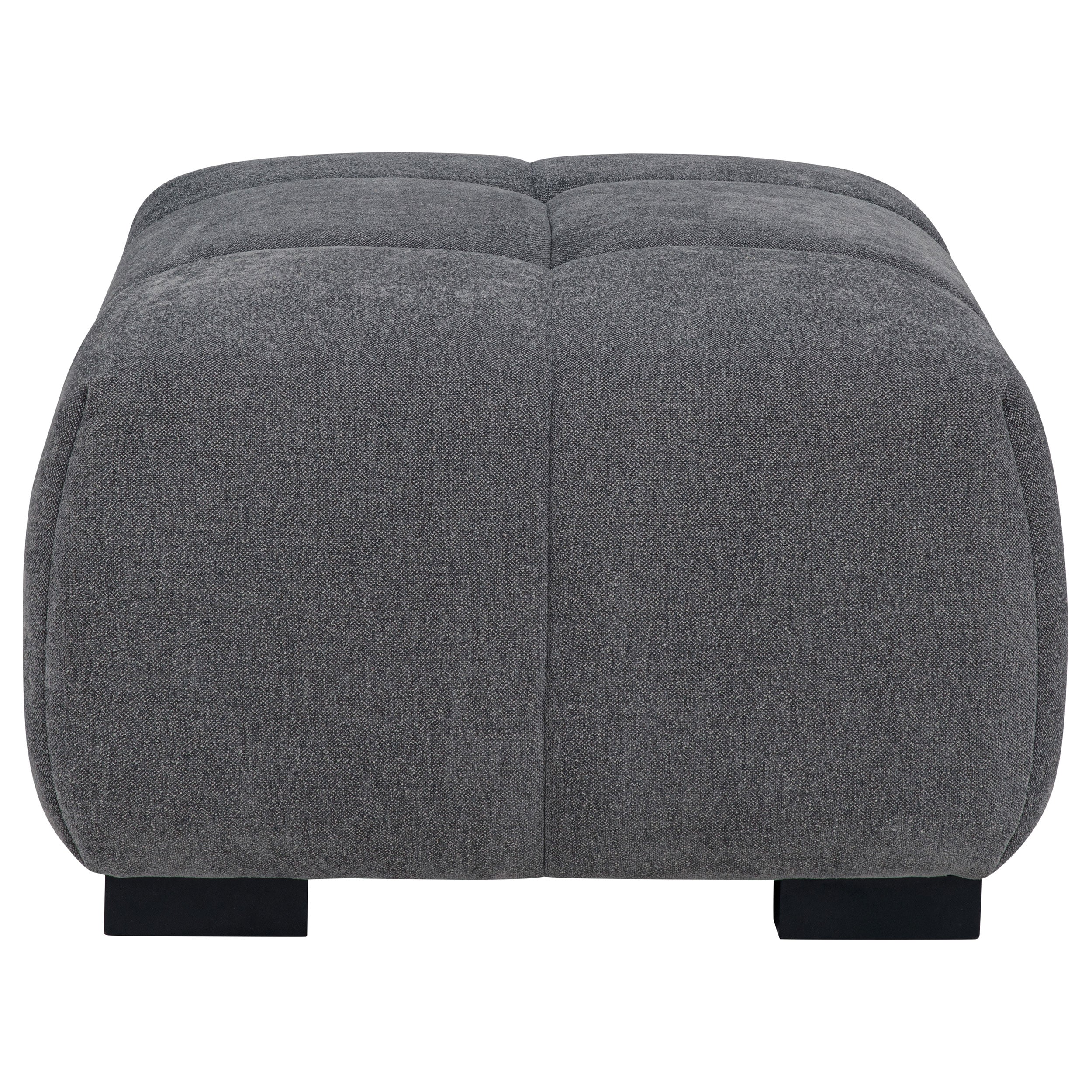 Octavia Upholstered Rectangular Ottoman Charcoal Grey — view 4