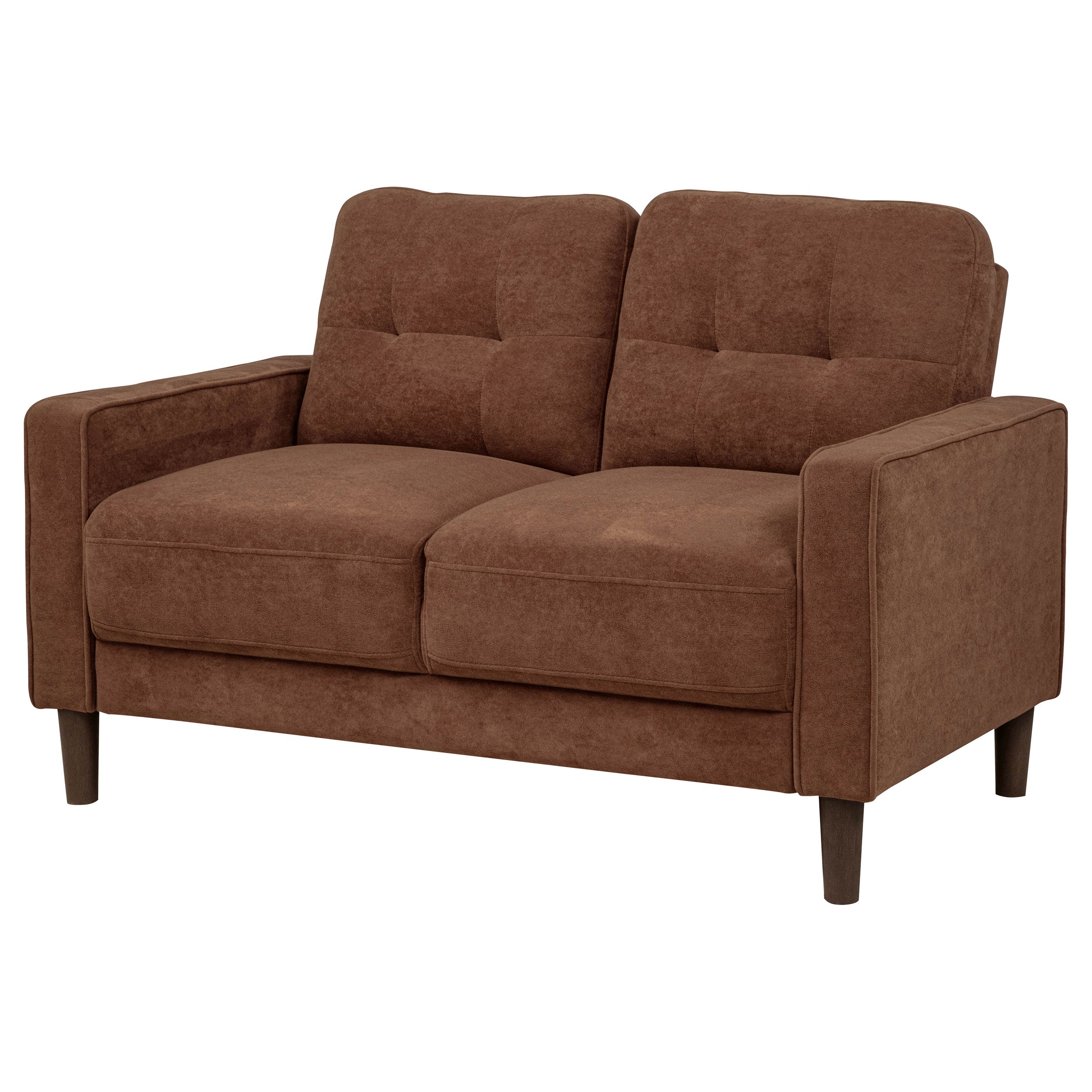 Bowen II Fabric Upholstered Track Arm Loveseat Rust — view 4