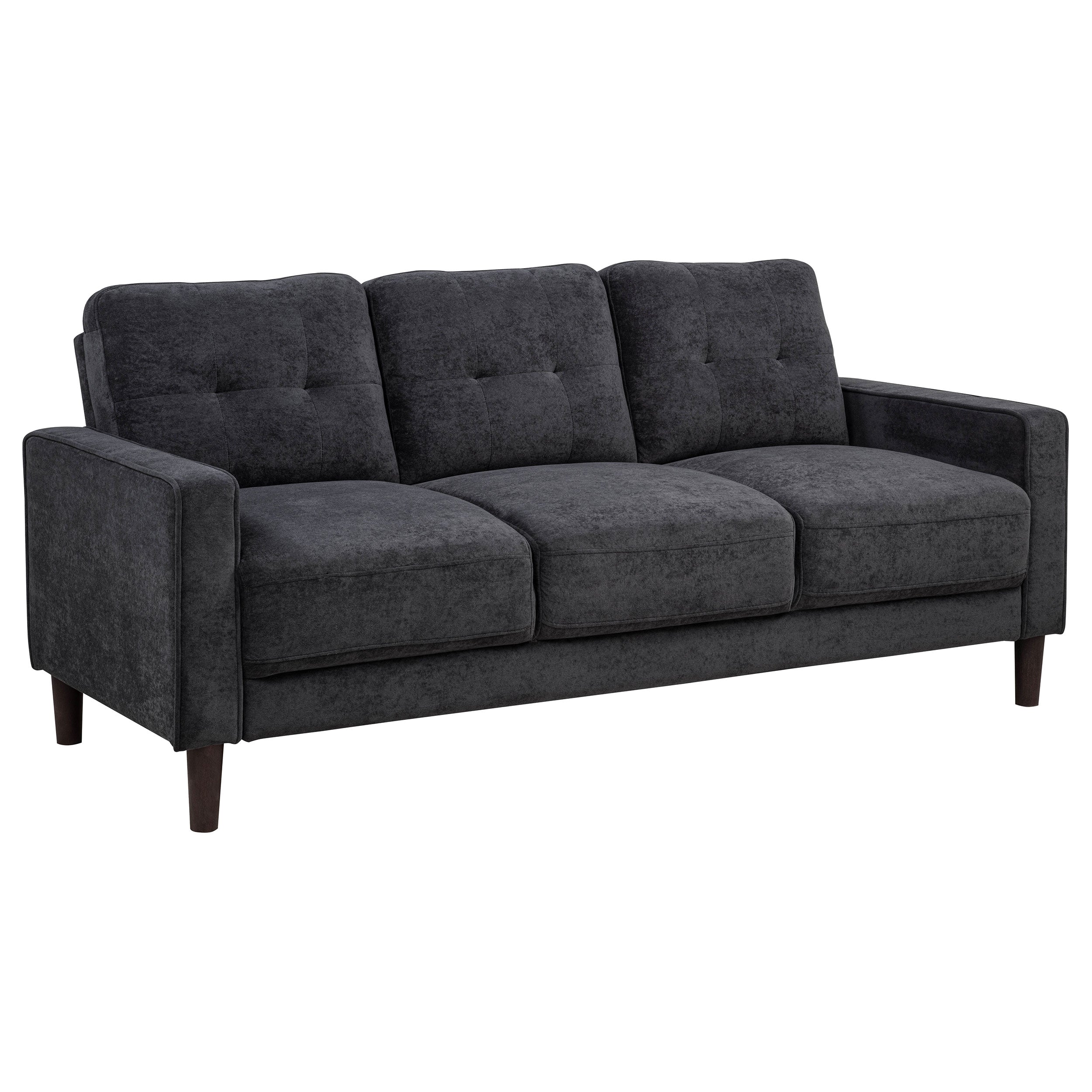 Bowen II 3-piece Upholstered Track Arm Sofa Set Steel Grey — view 3