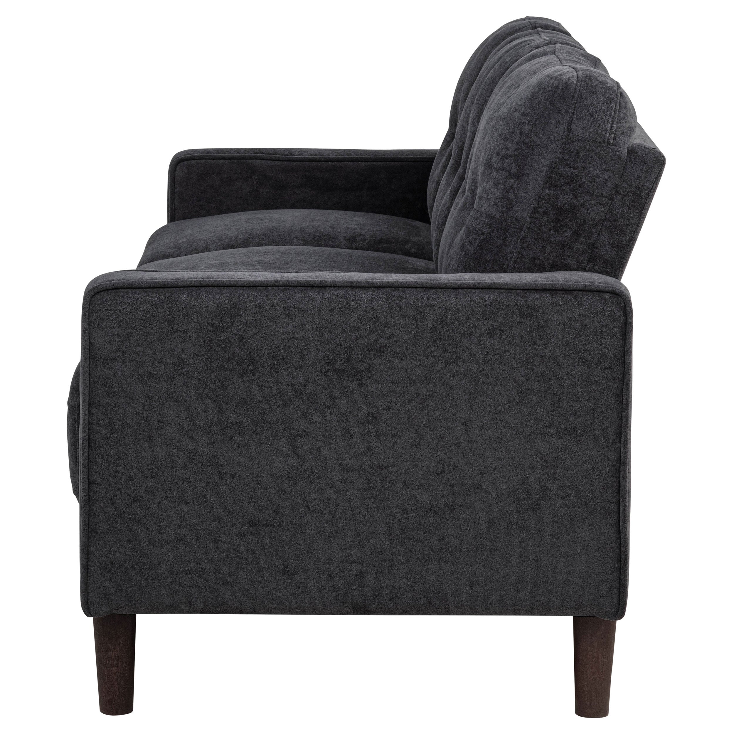 Bowen II Fabric Upholstered Track Arm Sofa Steel Grey — view 5