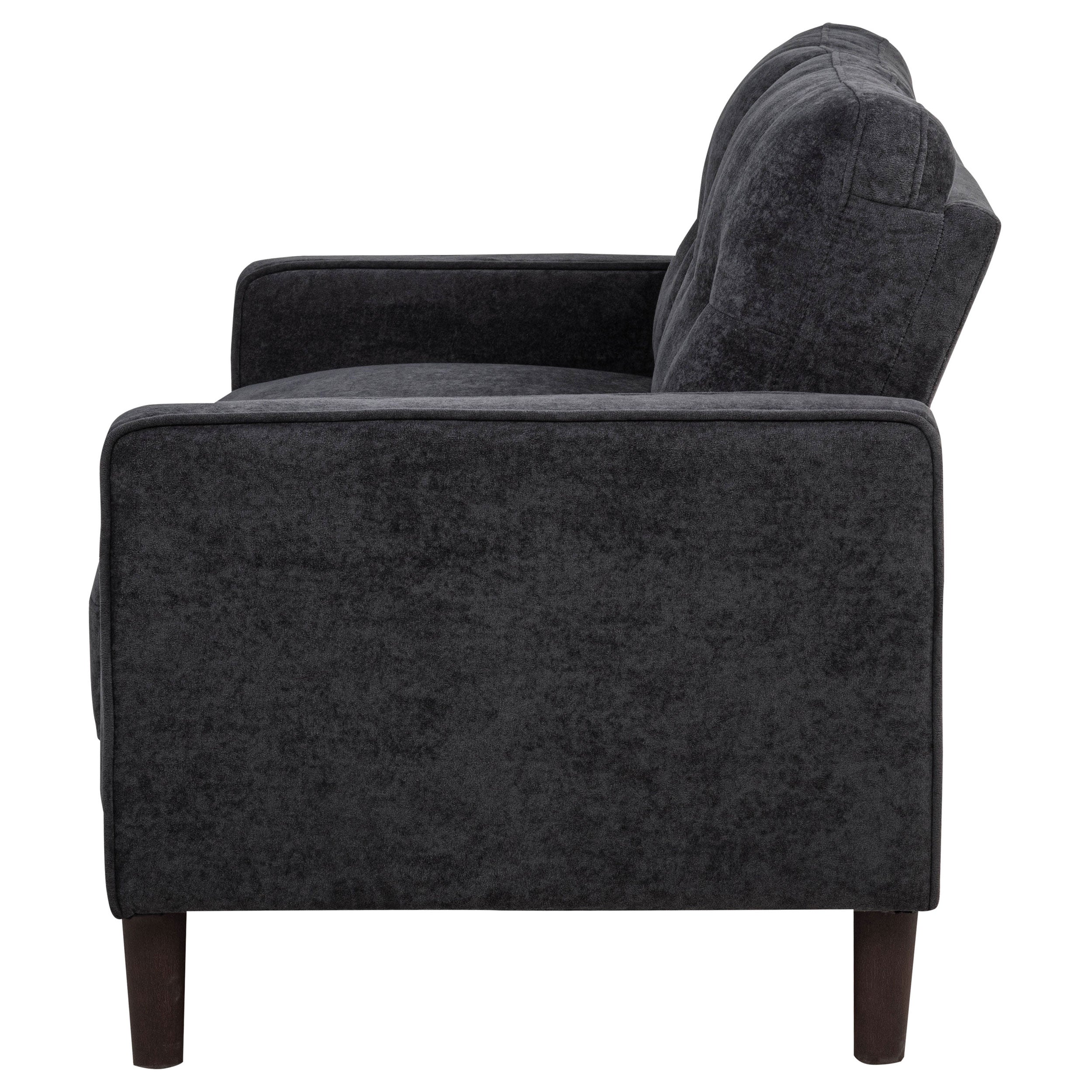 Bowen II Fabric Upholstered Track Arm Loveseat Steel Grey — view 5