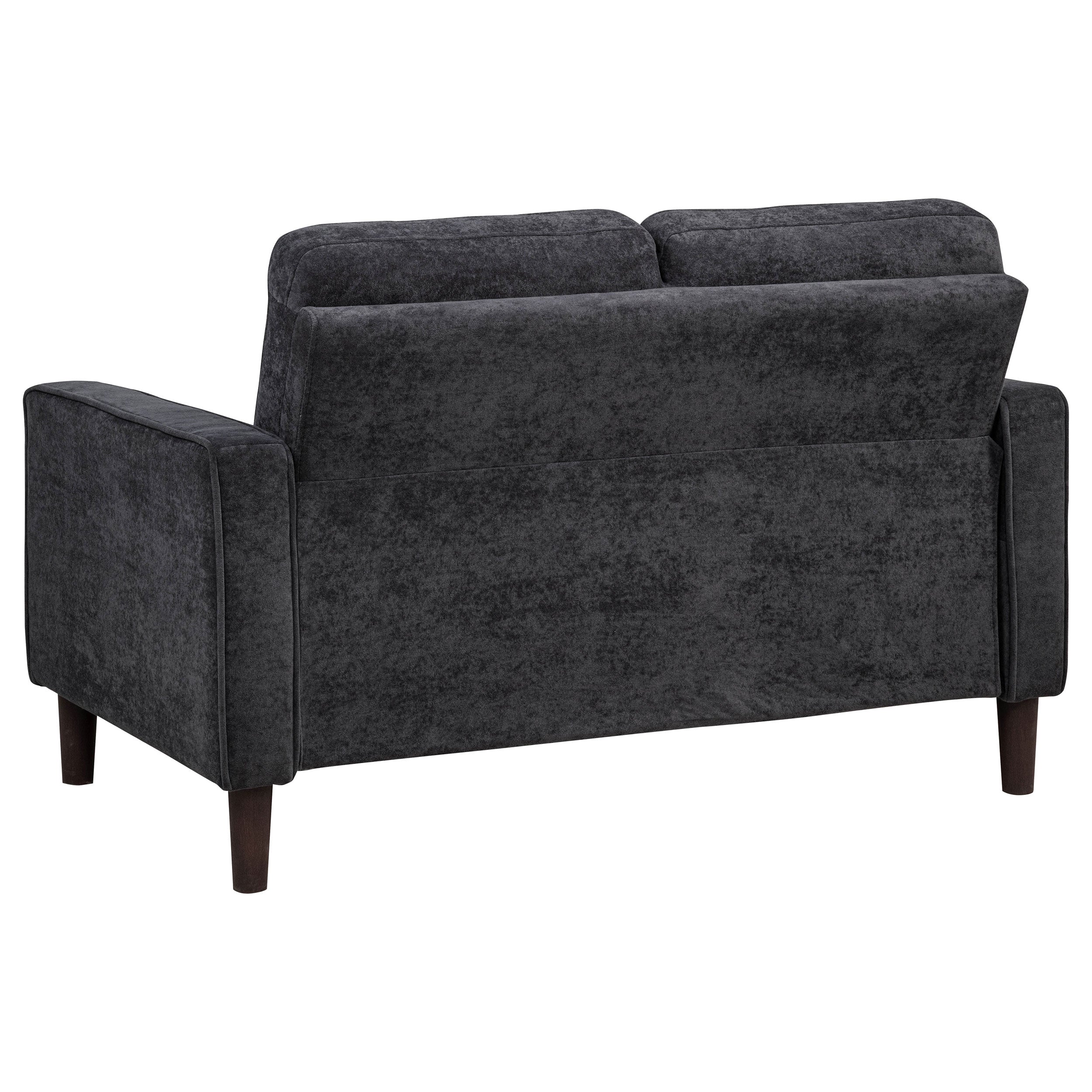 Bowen II Fabric Upholstered Track Arm Loveseat Steel Grey — view 6