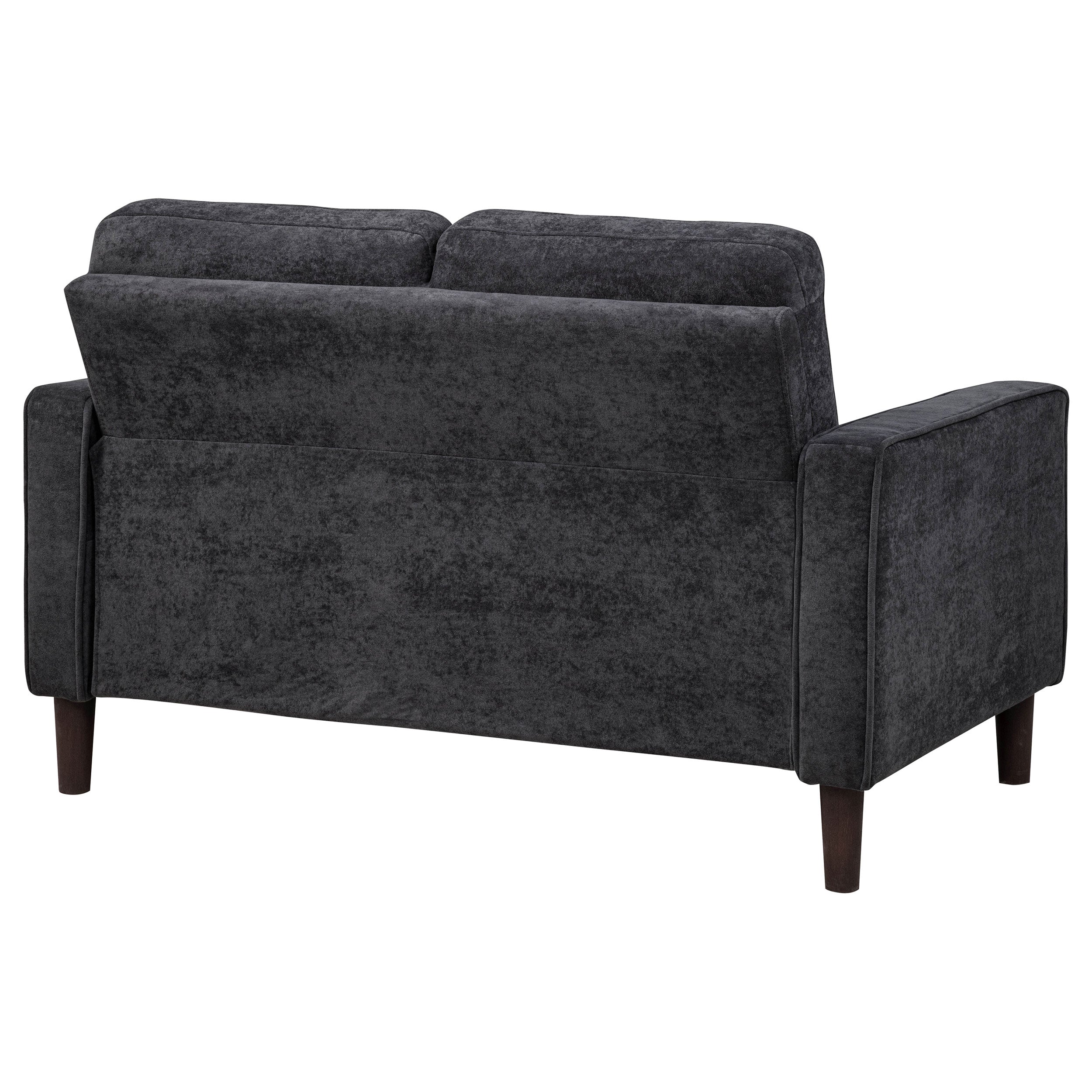Bowen II Fabric Upholstered Track Arm Loveseat Steel Grey — view 7