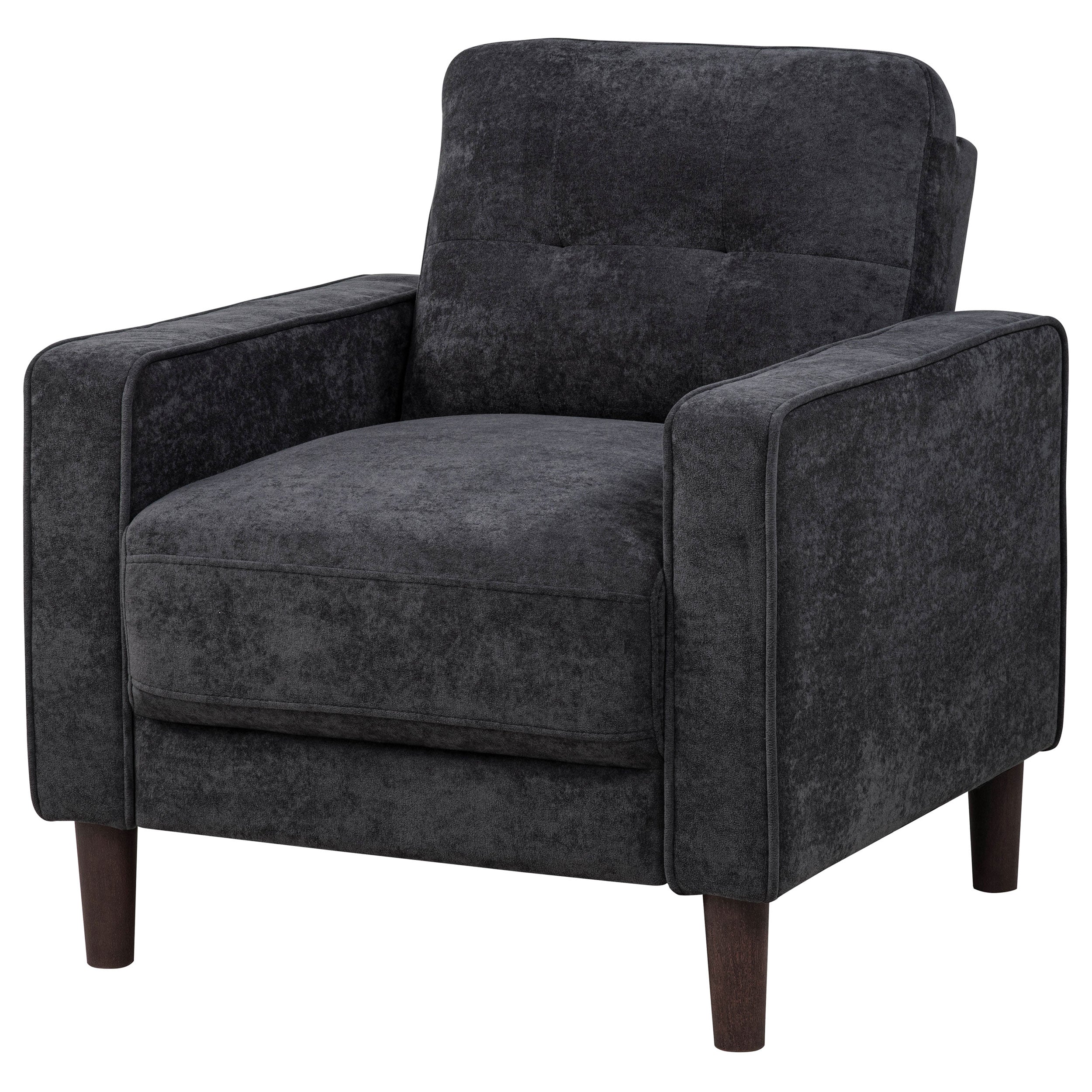 Bowen II Fabric Upholstered Track Arm Chair Steel Grey — view 4