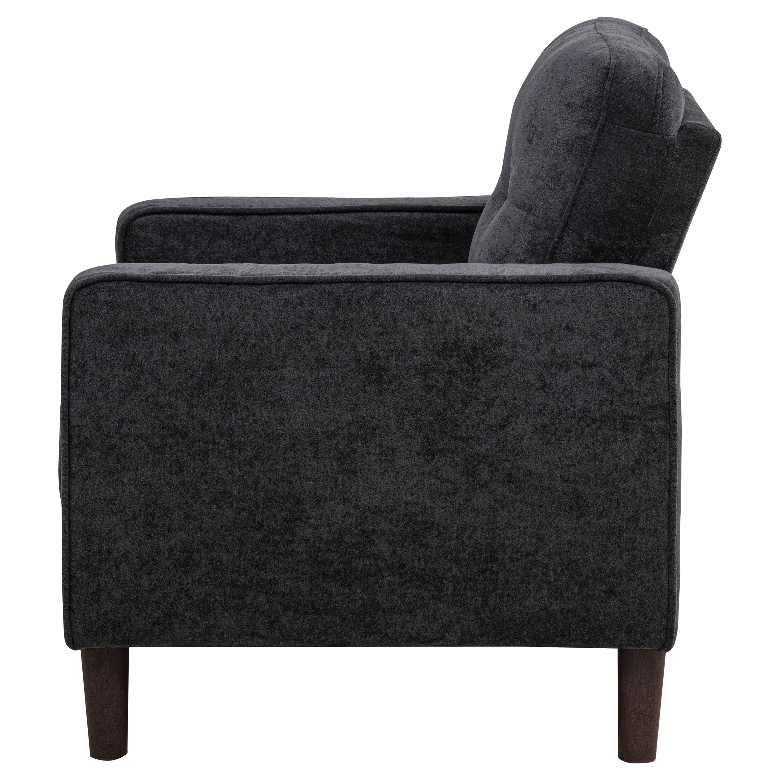 Bowen II Fabric Upholstered Track Arm Chair Steel Grey — view 5