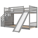 Bunk Bed With Convertible Slide And Stairway