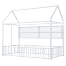 House Frame With Fence And Shelves