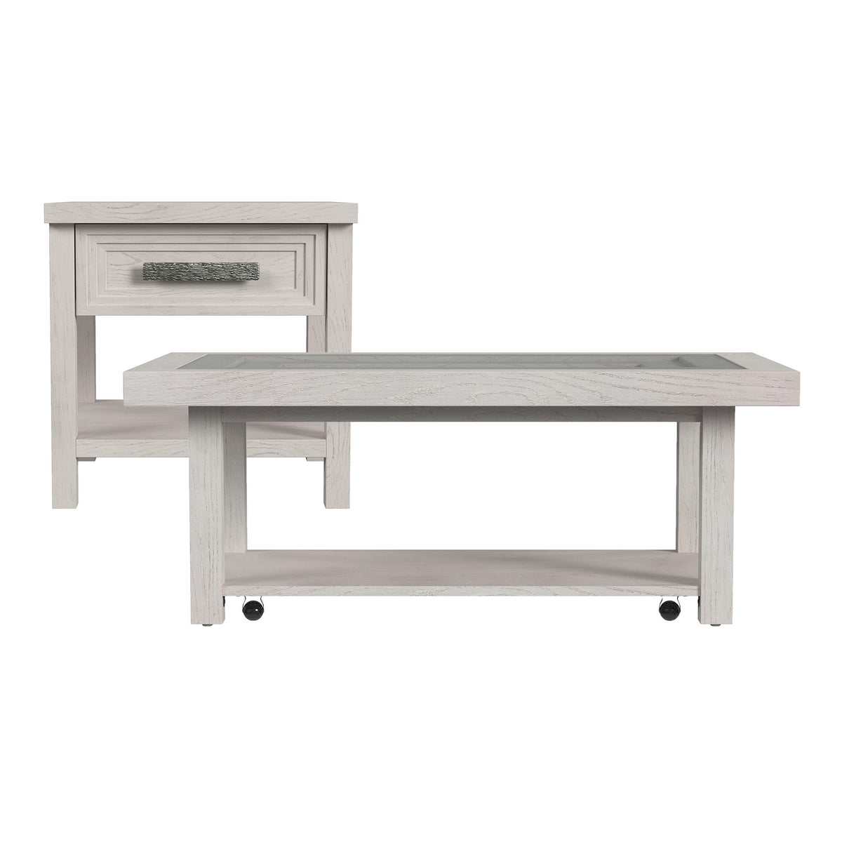 Avalanche Occasional Table Set in White by Elements International
