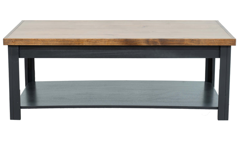 Essex - 48" Coffee Table - Black And Whiskey