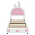 Upholstered Platform Bed With Rabbit Shaped Headboard