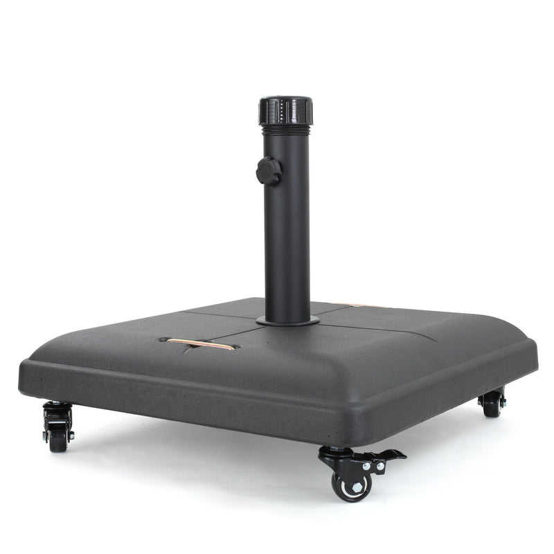 Wheelie - Stylish Square Umbrella Base With Stainless Steel Pole Handle