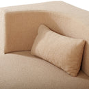 2 In 1 Convertible Full Size Folding Loveseat Couch With Soft Teddy Fabric