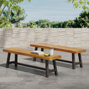 Tranquilizer - Outdoor Acacia Wood Bench With Slat Panel Design