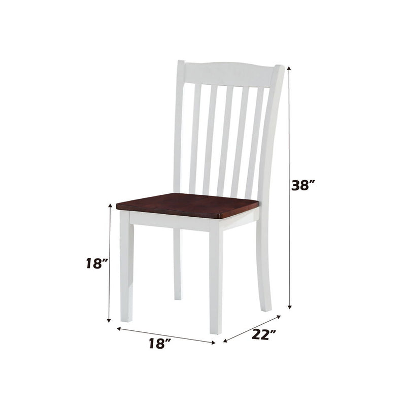 Green Leigh - Side Chair (Set of 2) - White & Walnut