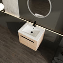 Bathroom Vanity Set With Resin Countertop Sink, 2 Doors