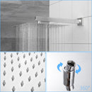 10" Square Dual Shower Head System Wall Mounted With Rough In Valve Modern Bathroom Fixture